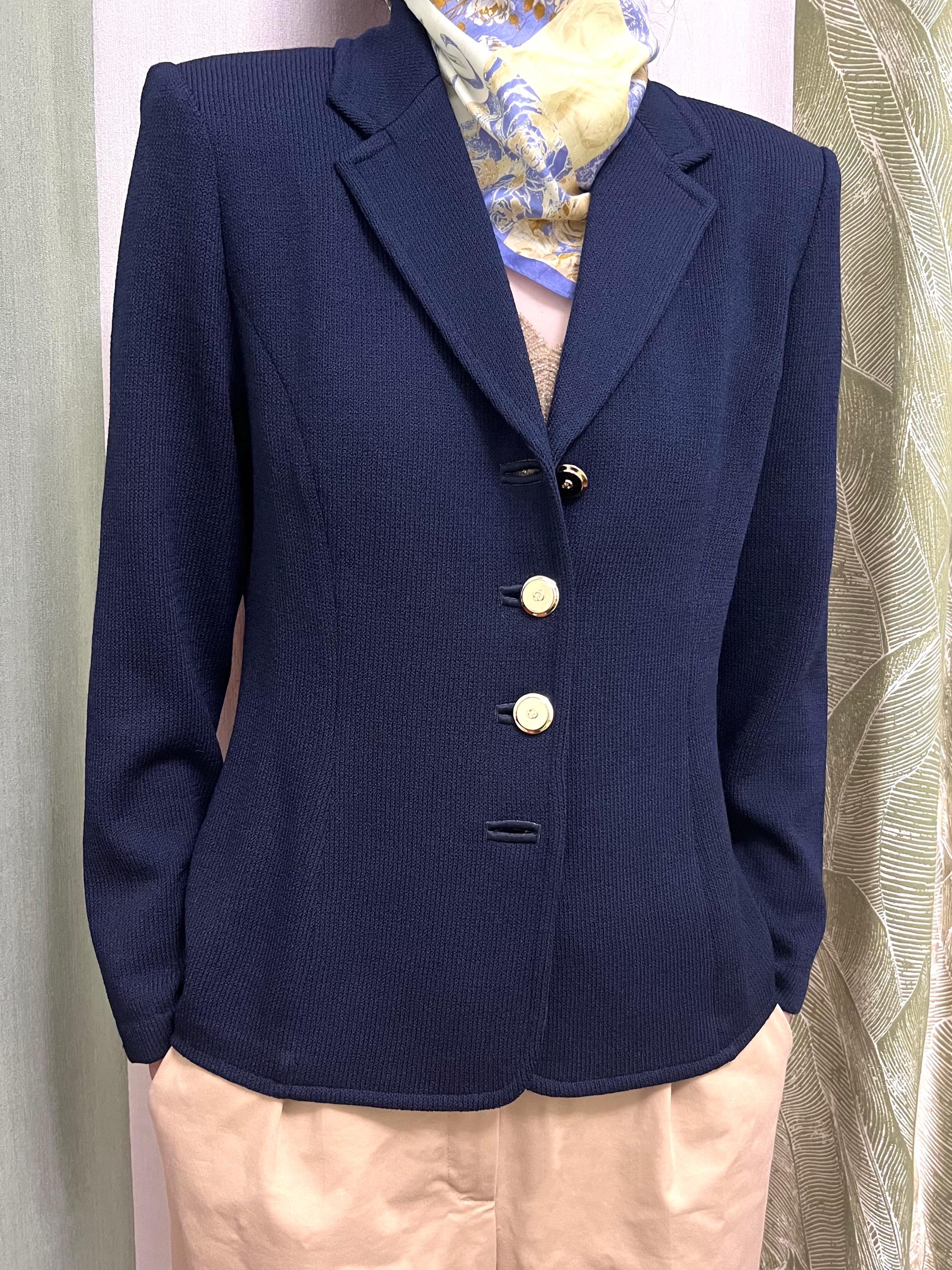 St. John Collection Vintage Navy Wool Blazer – US Size 8