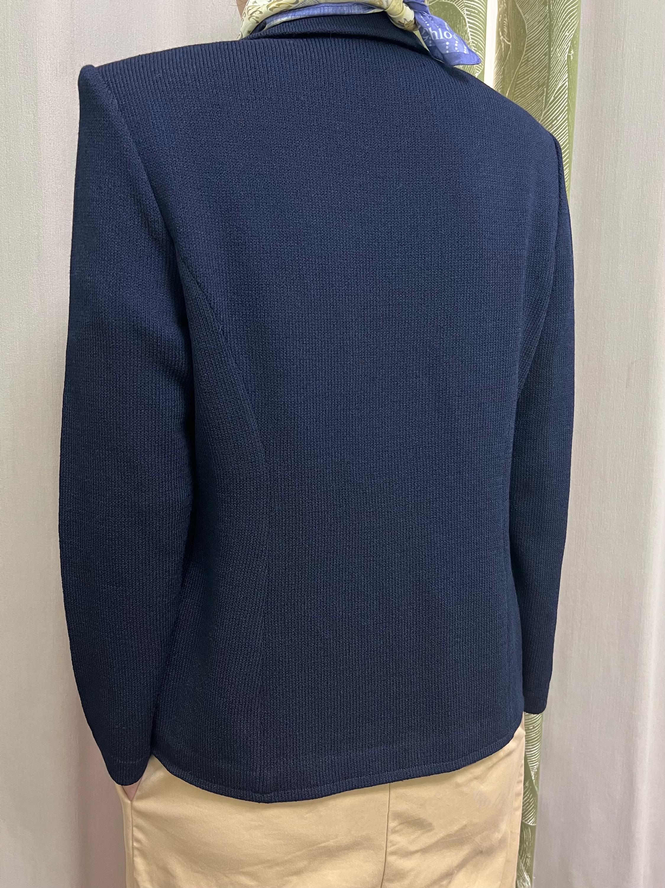 St. John Collection Vintage Navy Wool Blazer – US Size 8