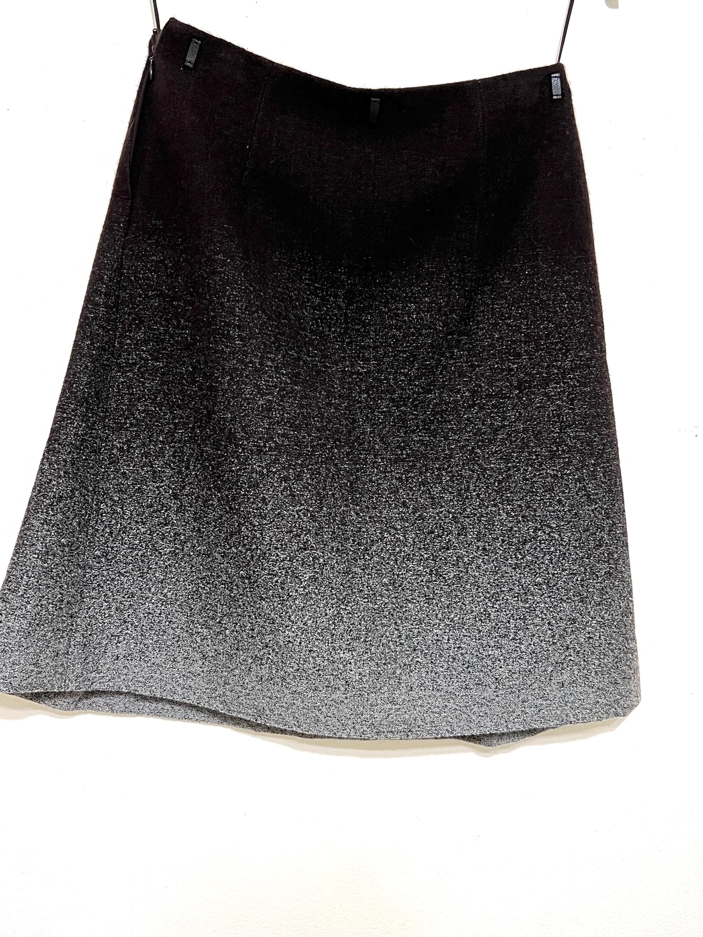 Vintage Loro Piana Ombre Skirt: Cashmere Silk Blend, Italian Made