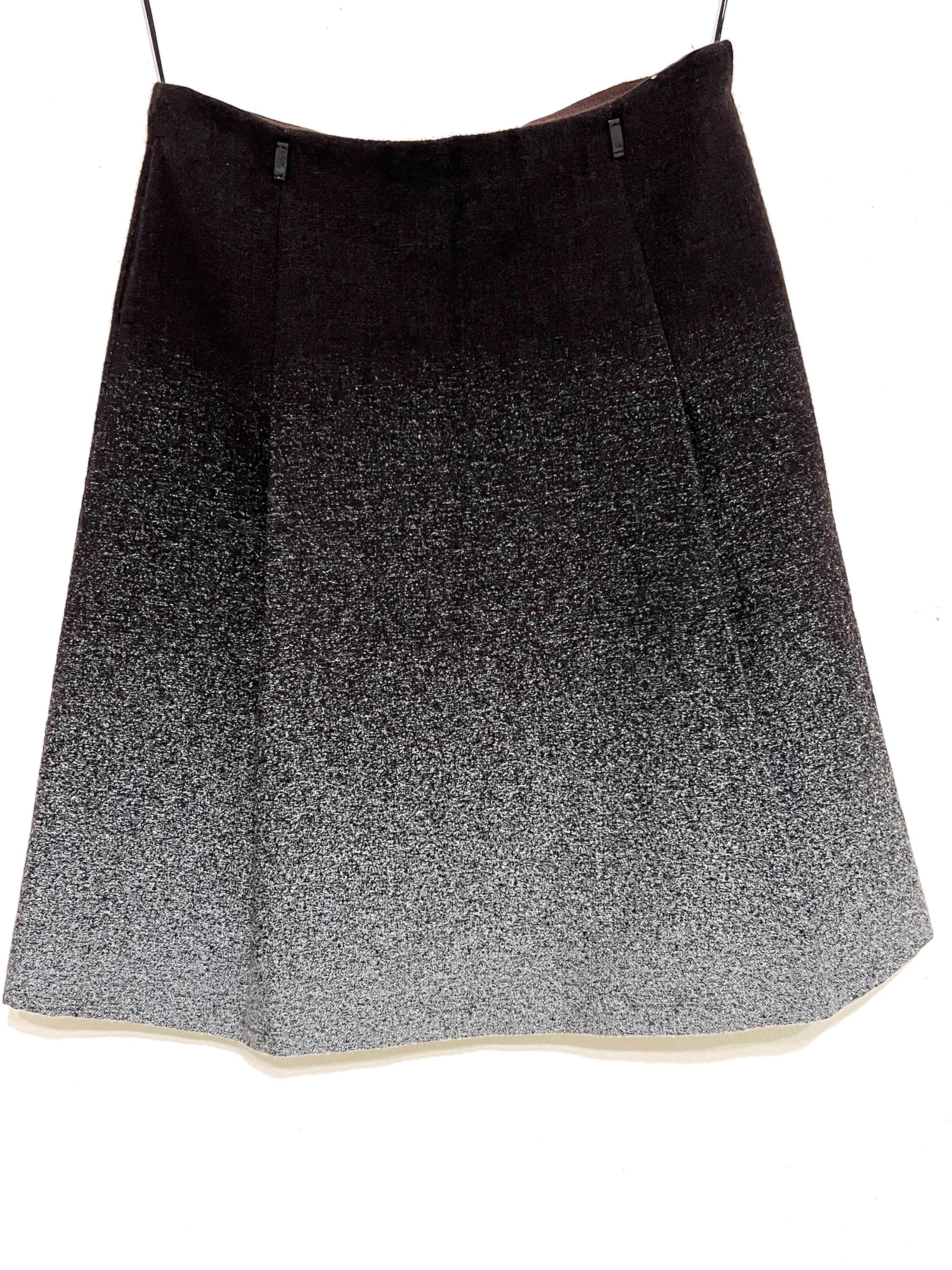 Vintage Loro Piana Ombre Skirt: Cashmere Silk Blend, Italian Made