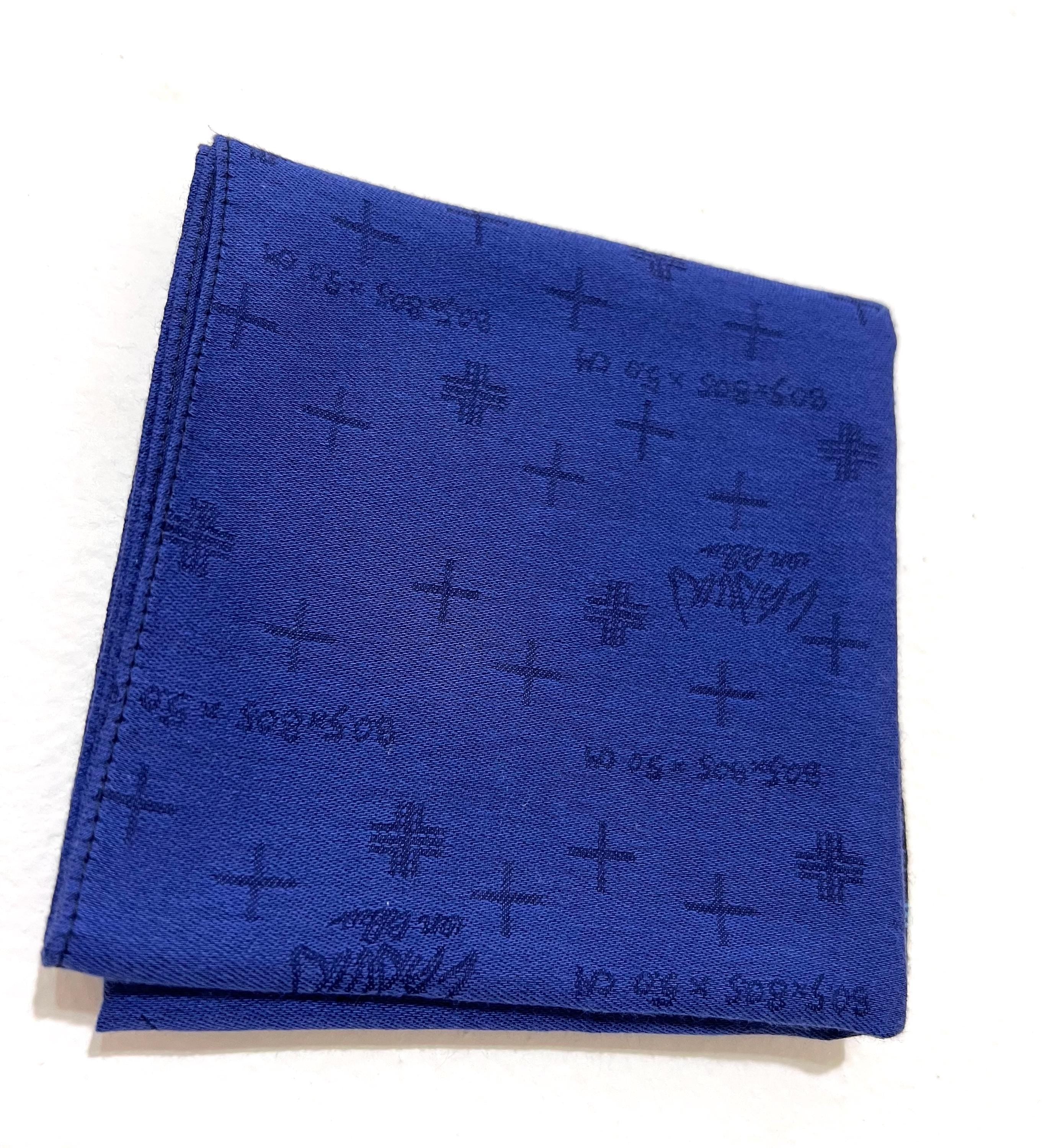 Lanvin 90s Vintage Scarf – Cotton Designer Print, Rare Collectible Square 48 x 49 cm