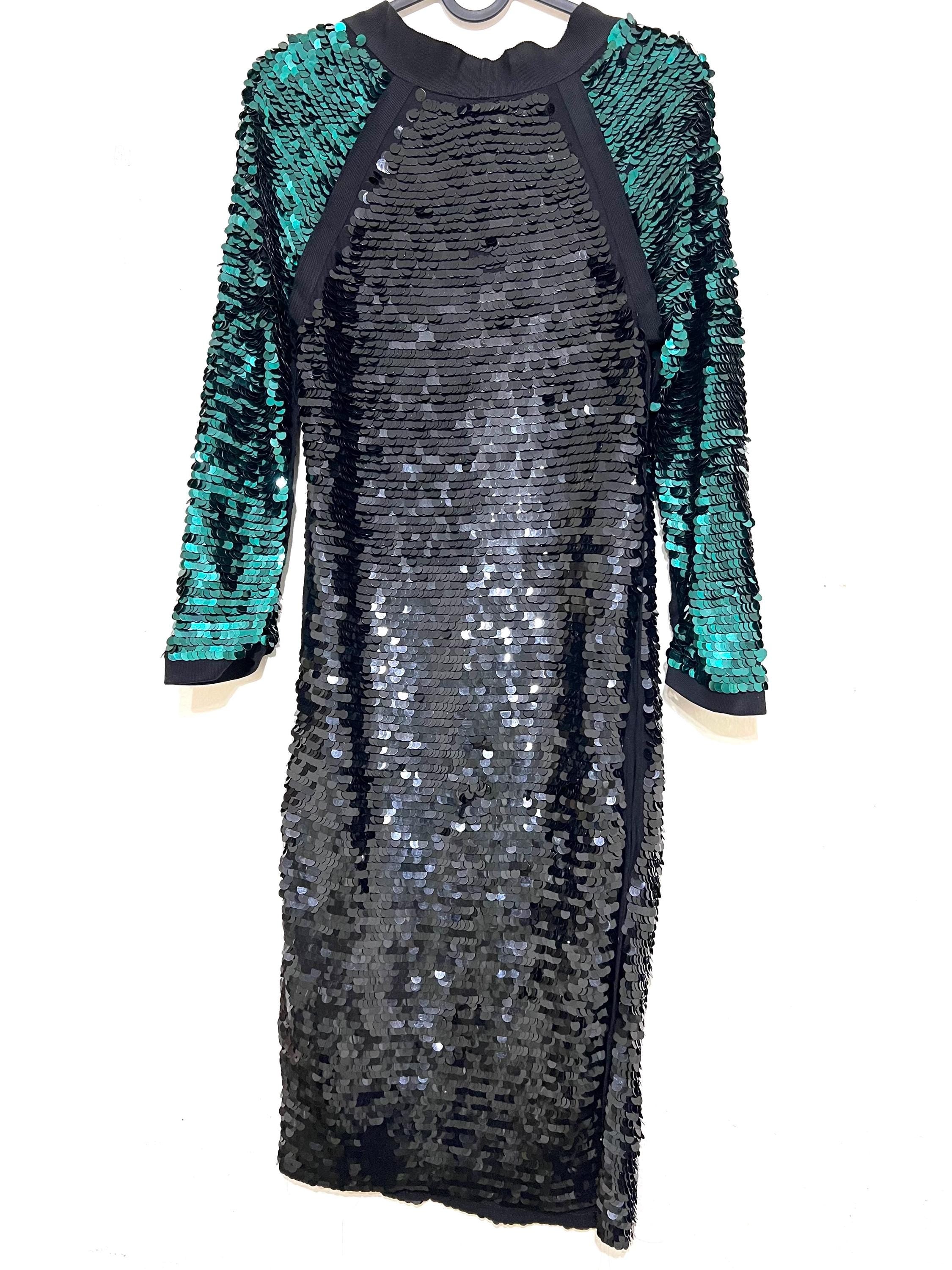 Lanvin Paris Vintage Sequin Dress – Silk Blend Size S, Rare Collector’s Designer Piece