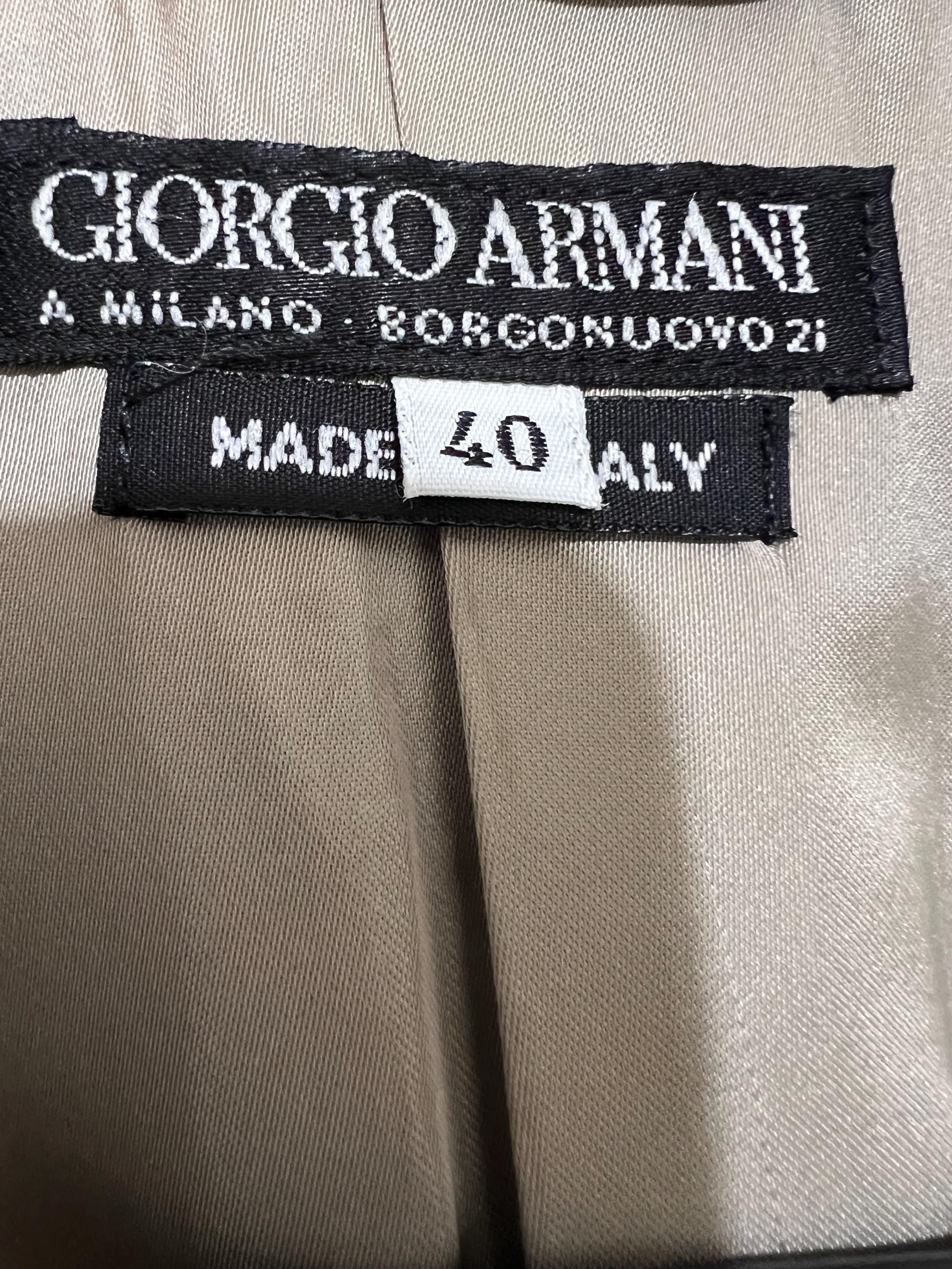 Vintage Giorgio Armani High Collar Flared Coat – Italian Wool Angora Cashmere Blend Size 40