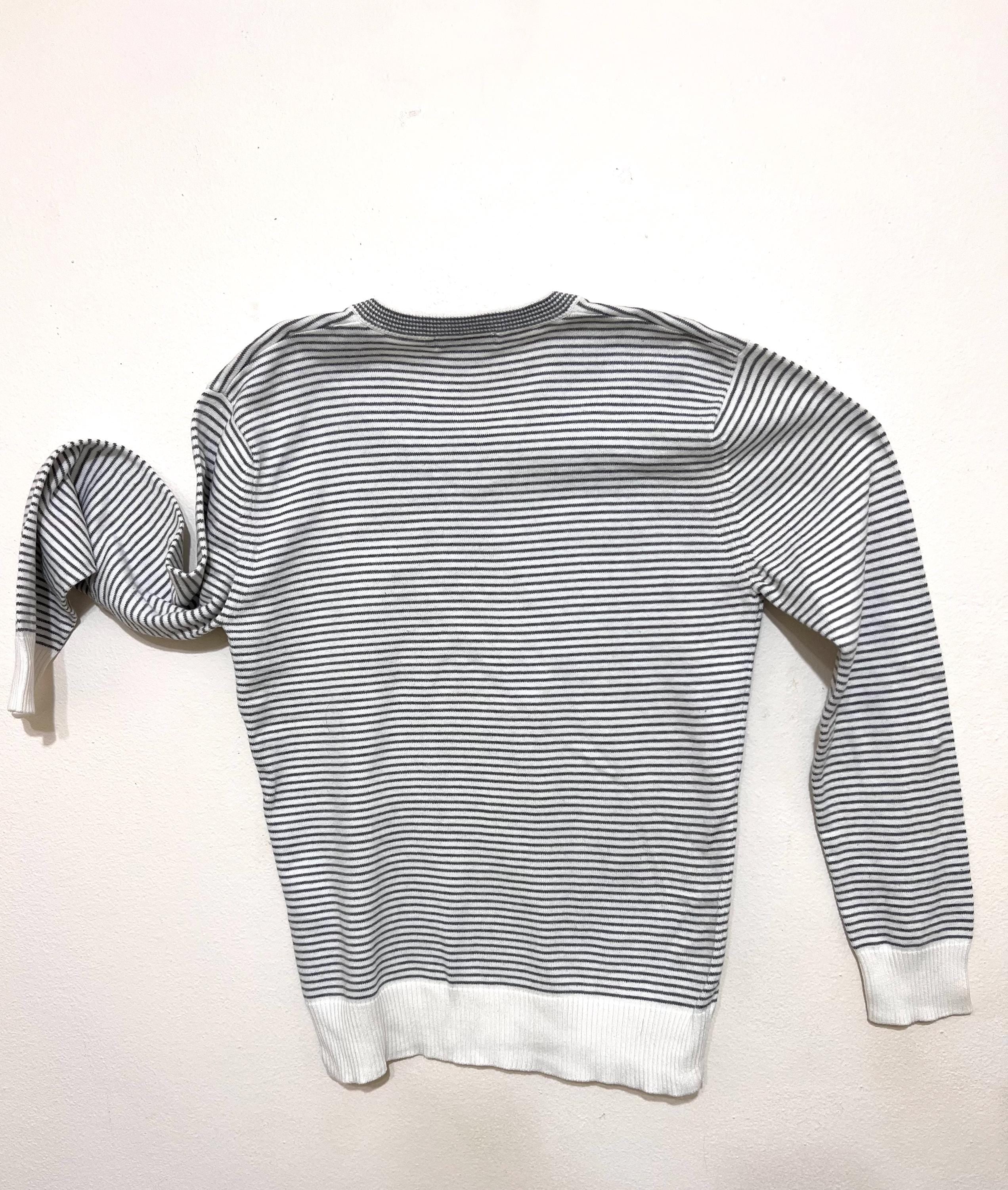 Vintage Burberry Knit Sweater: Cotton Stripe, Japan Made