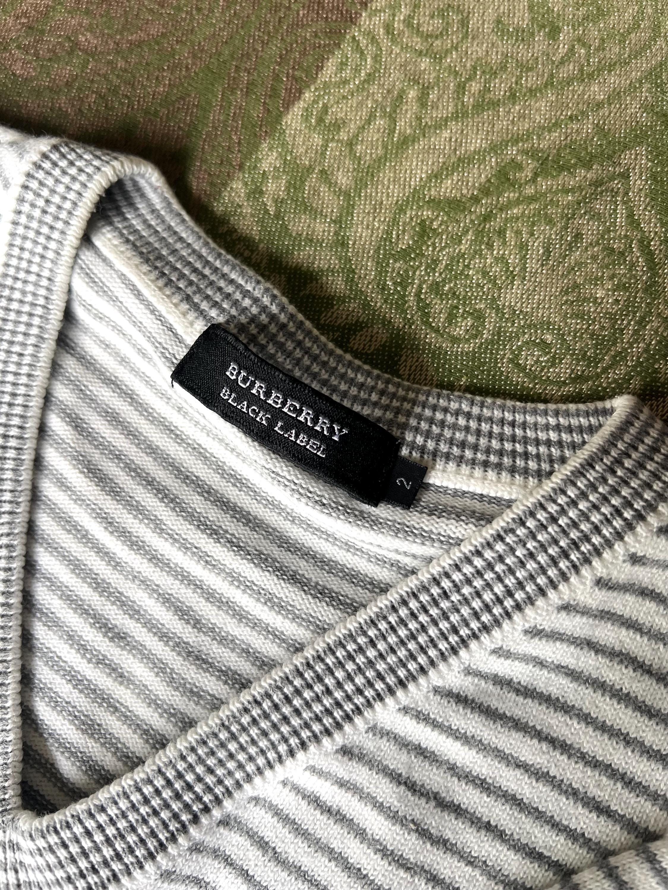 Vintage Burberry Knit Sweater: Cotton Stripe, Japan Made