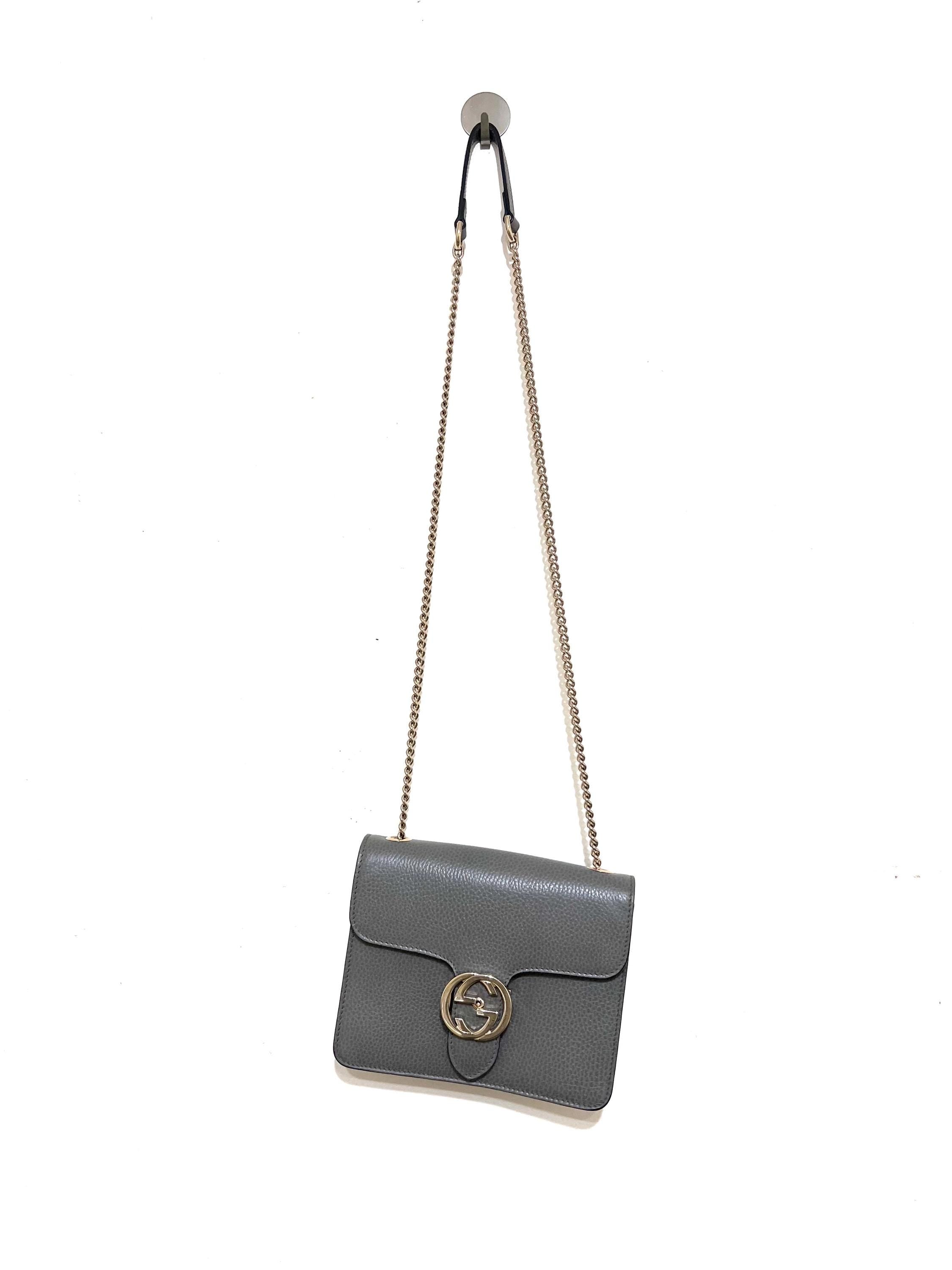 Authentic Gucci GG Leather Shoulder Bag ｜Crossbody Bag | 20×8×15cm