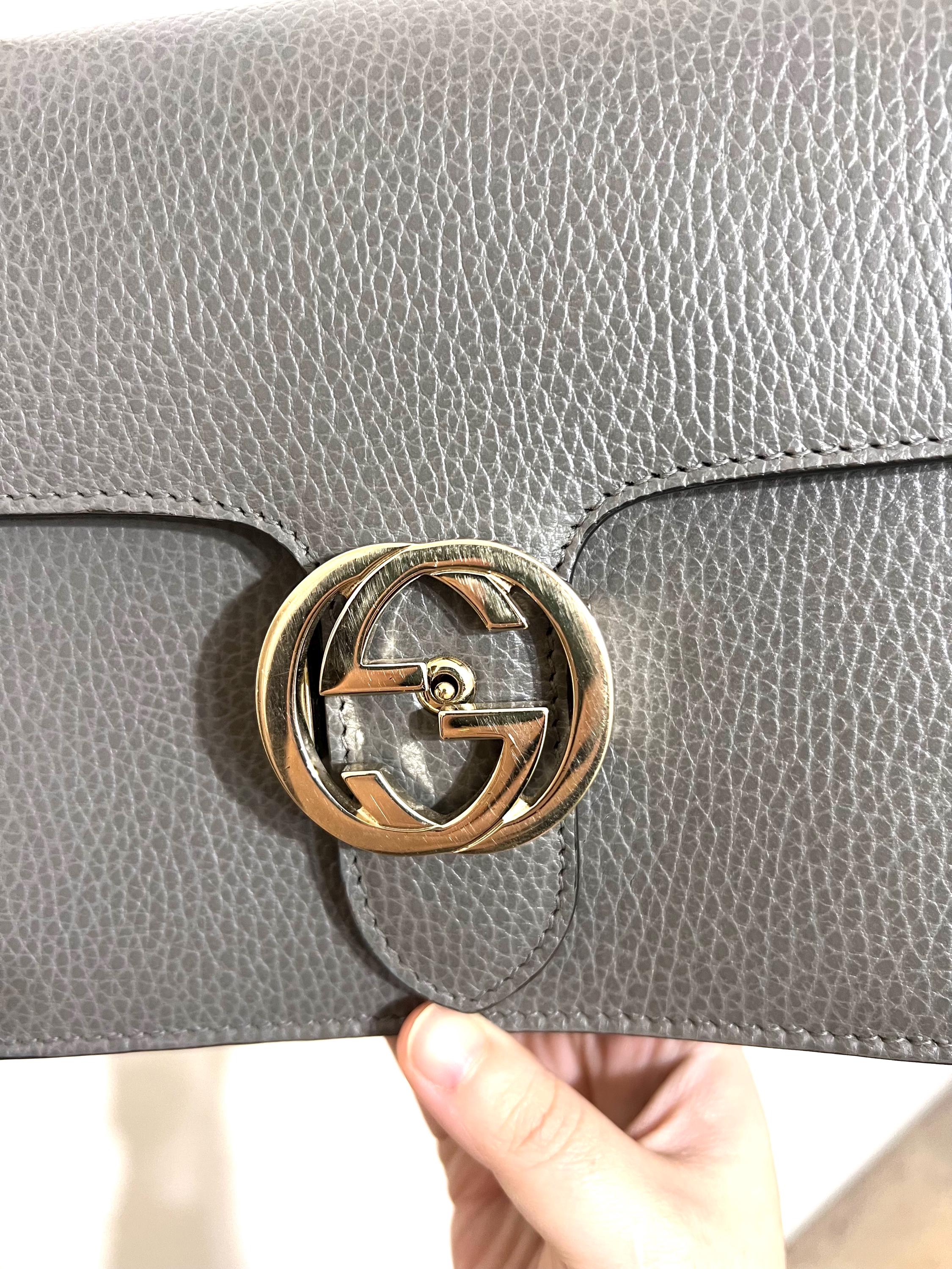 Authentic Gucci GG Leather Shoulder Bag ｜Crossbody Bag | 20×8×15cm