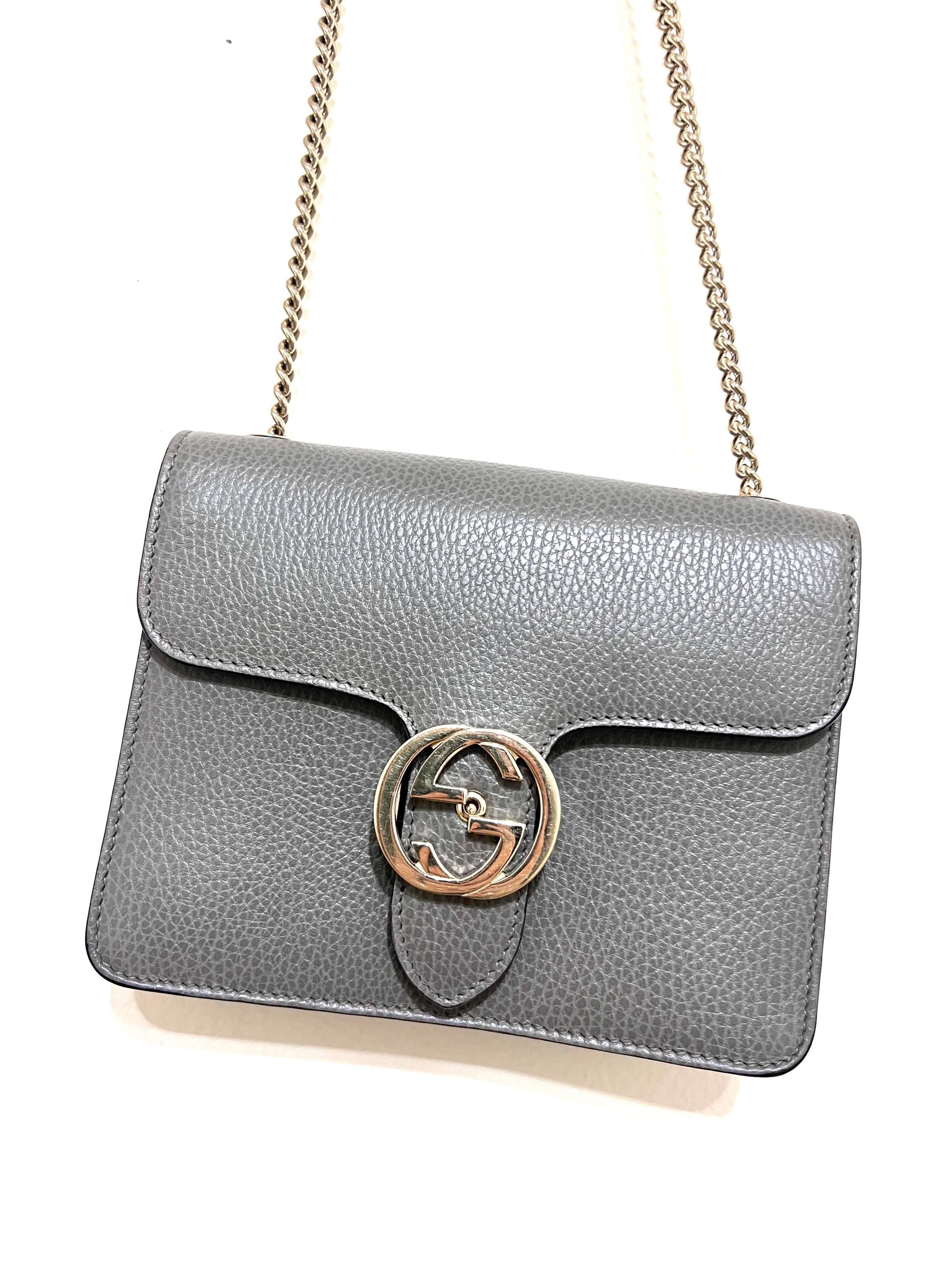 Authentic Gucci GG Leather Shoulder Bag ｜Crossbody Bag | 20×8×15cm