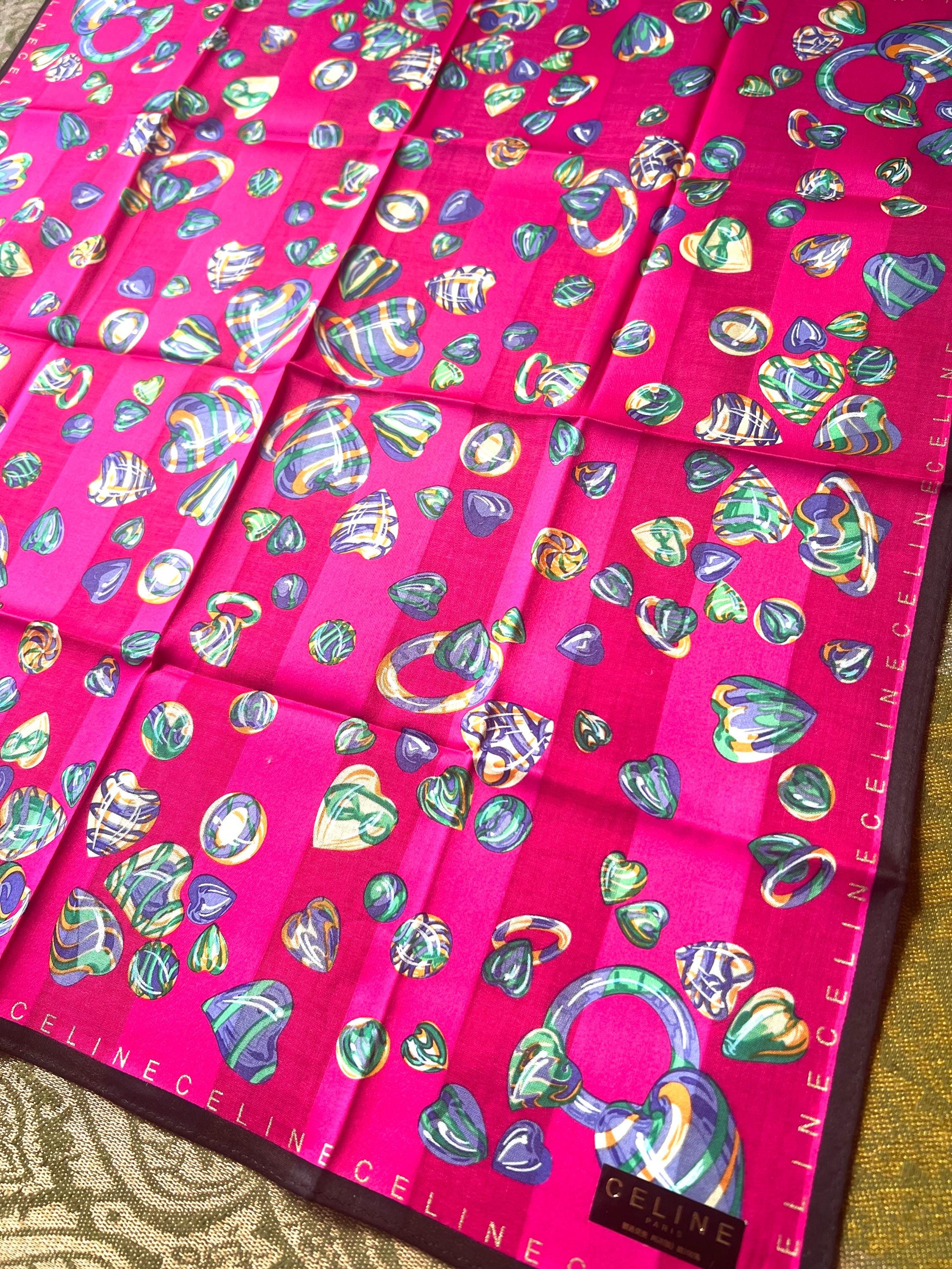 Celine Vintage Brand New Deadstock Scarf 48*49cm Handkerchief