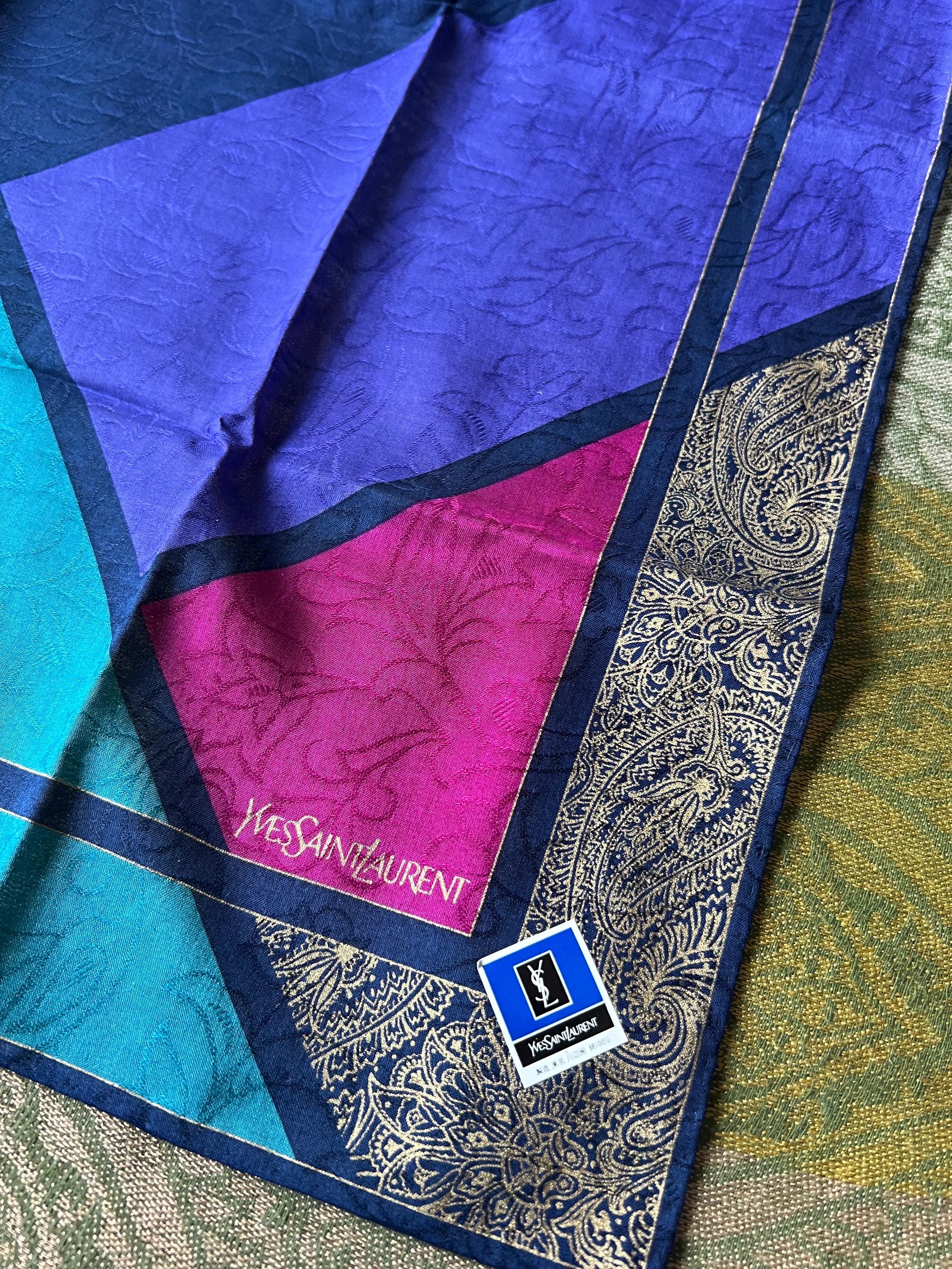 Vintage Yves Saint Laurent Scarf | 55*55cm |100% Cotton Neckerchief