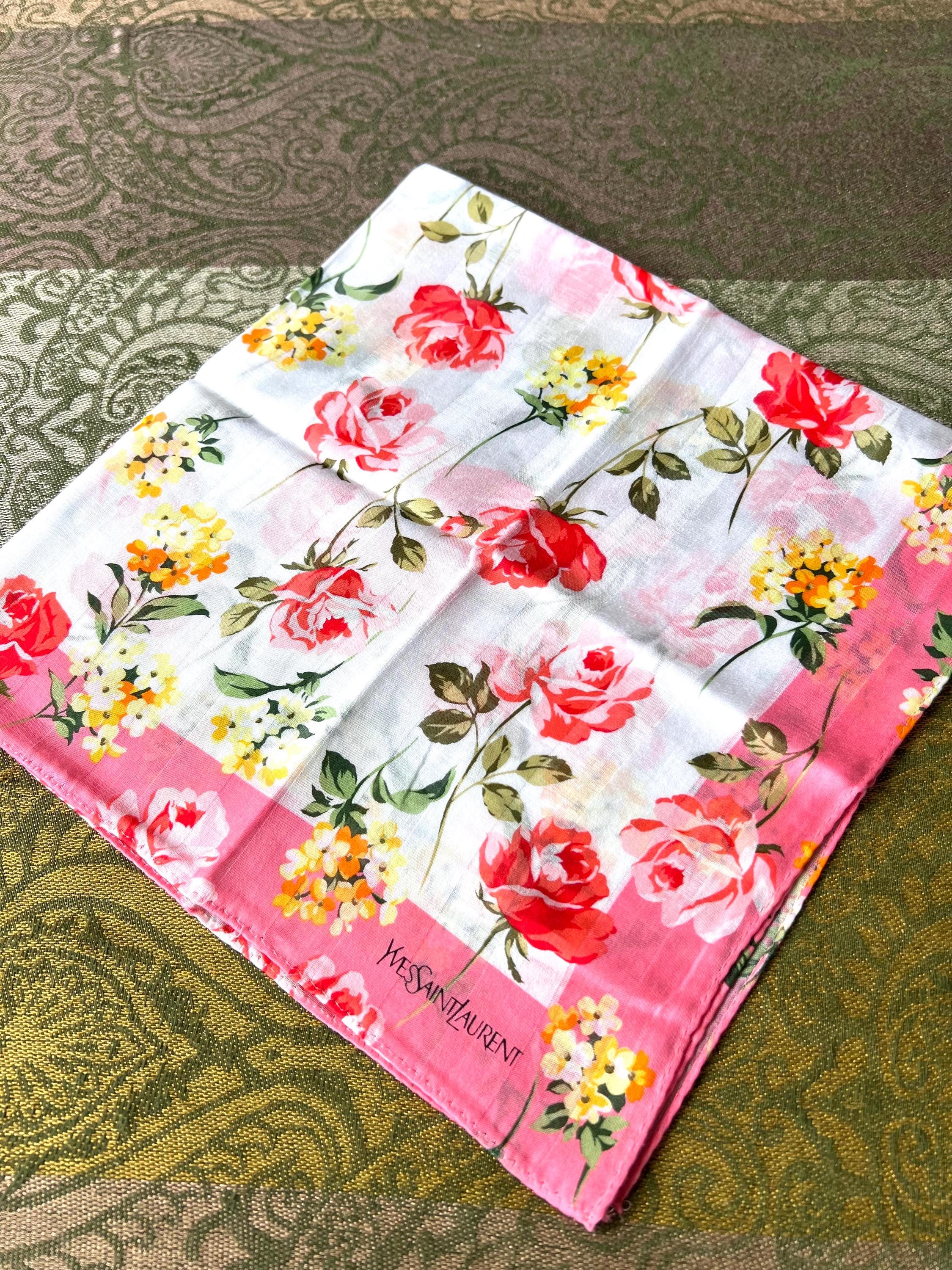 Vintage Yves Saint Laurent Scarf | 50*50cm |100% Cotton Neckerchief