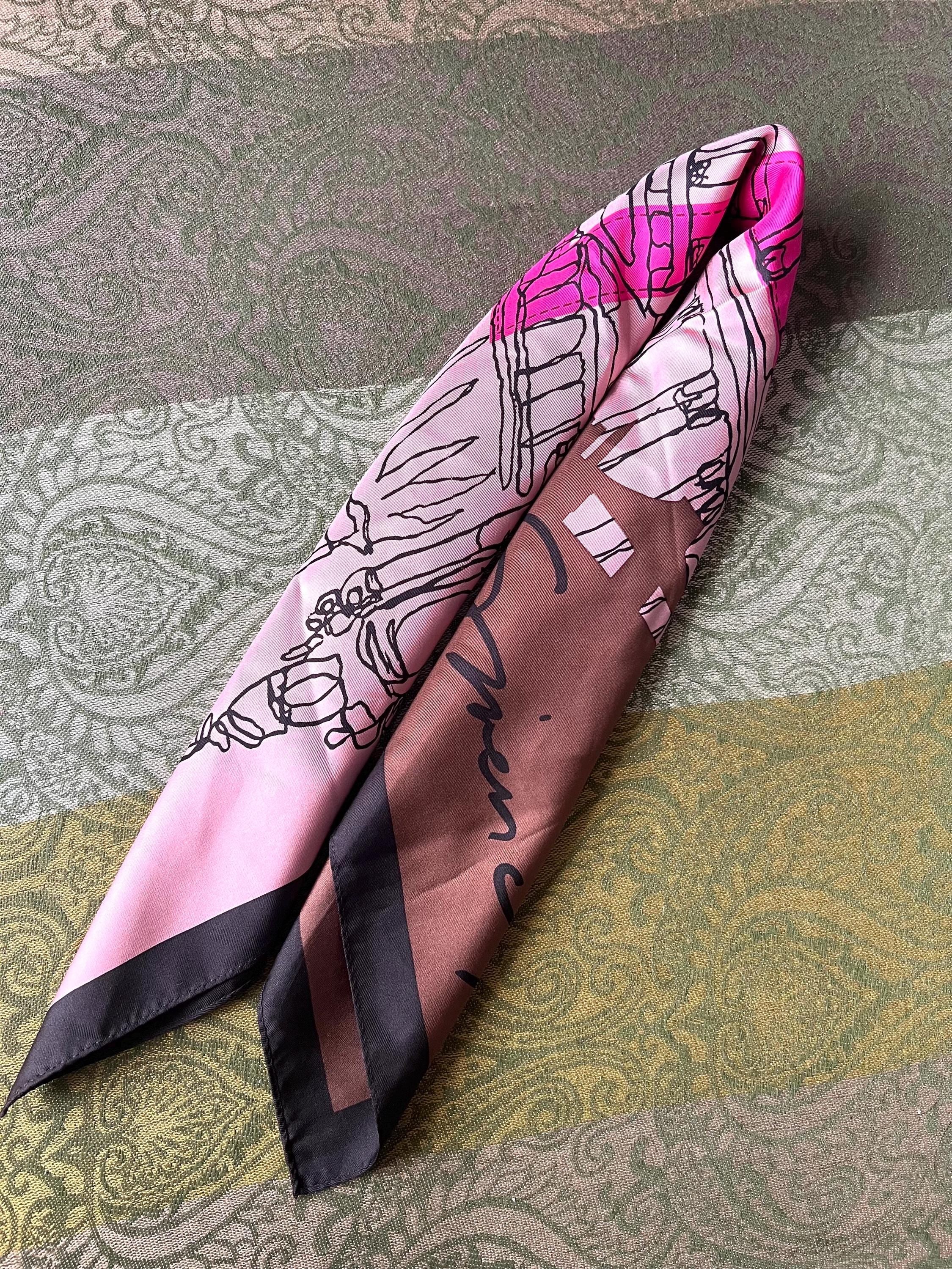 Givenchy Vintage Square Scarf – 100% Silk, 59*59cm