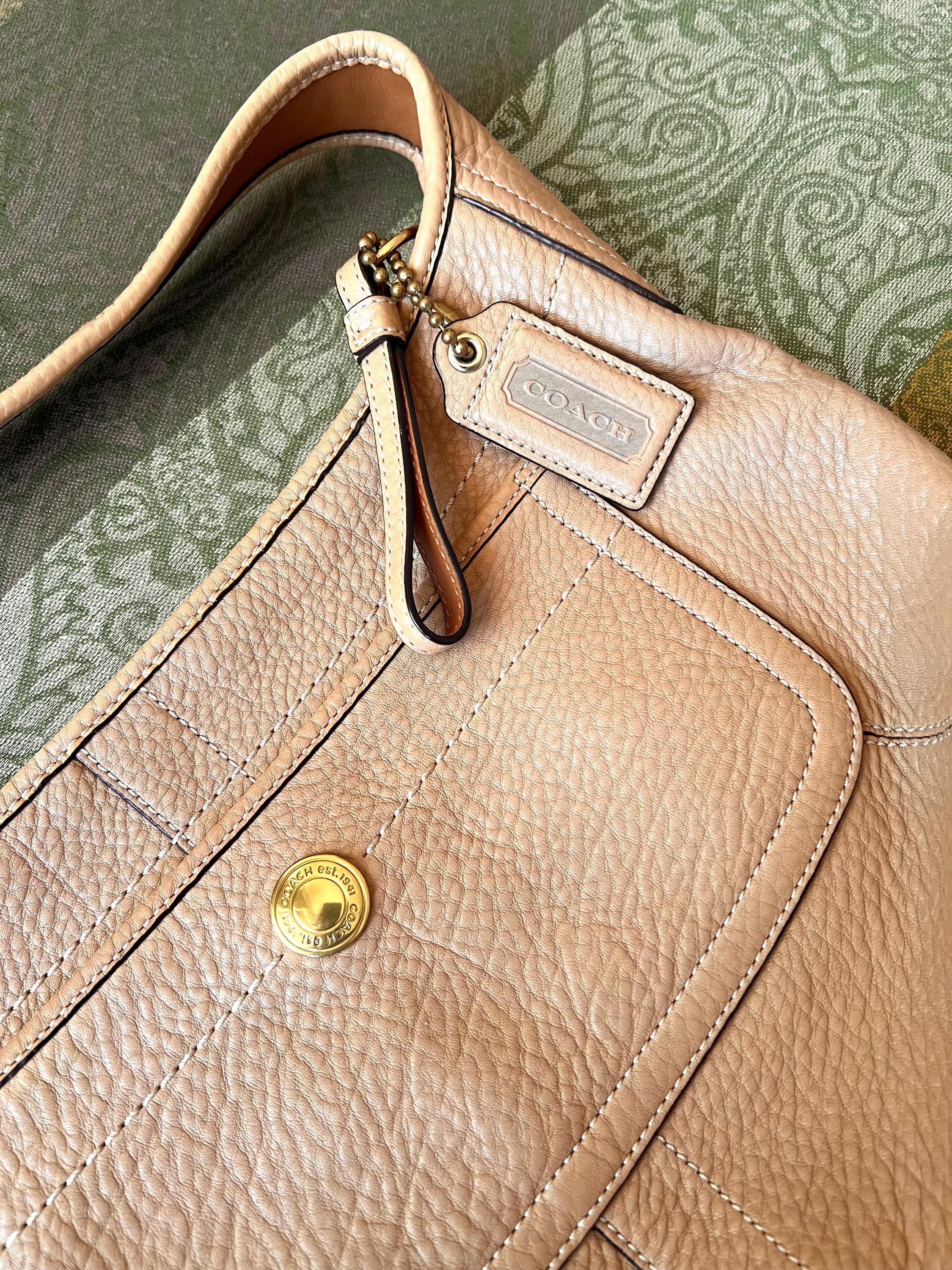 Vintage Y2K Coach Leather Hobo Shoulder Bag | Authentic Coach Purse | 2000s Style Handbag