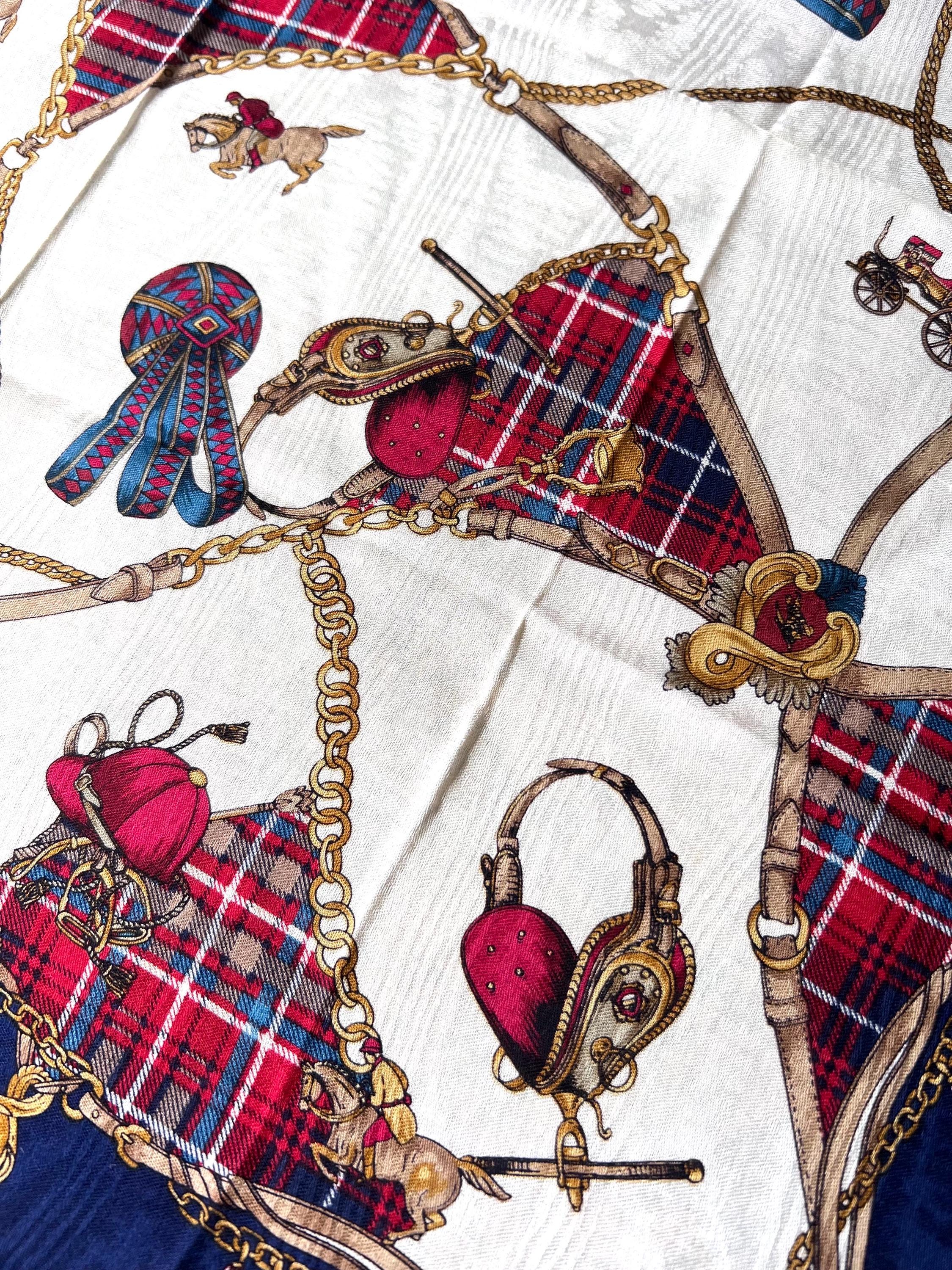 Burberrys Vintage Scarf – “S” Label, 100% Cotton, 53x 54 cm