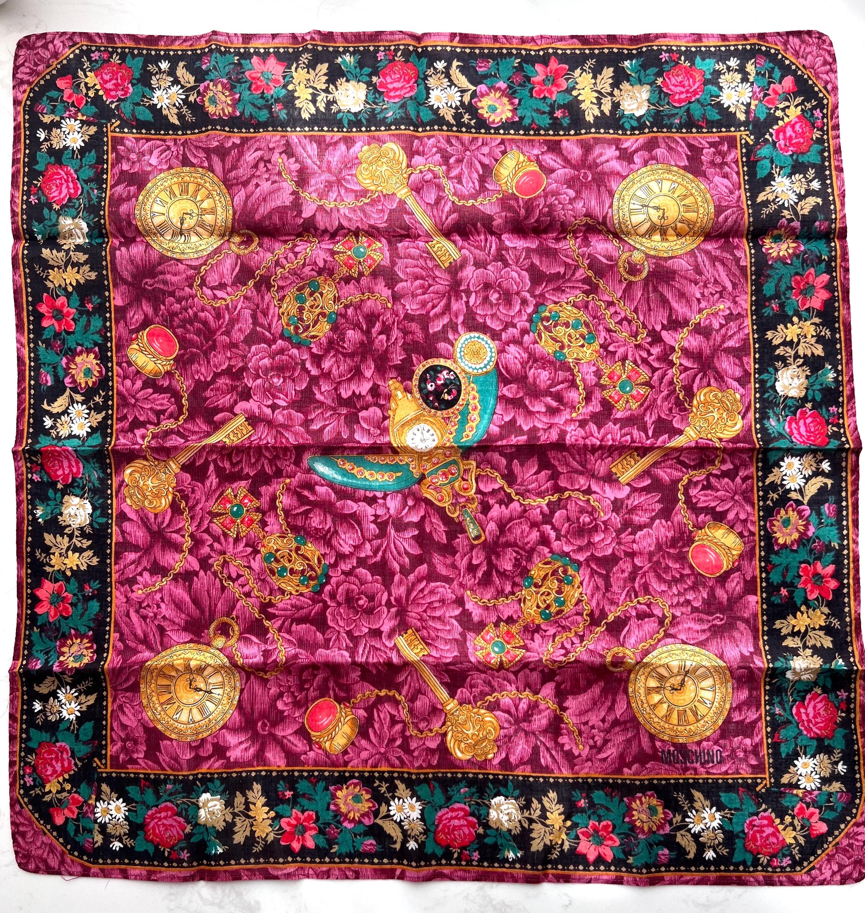 Vintage Moschino Cotton Scarf – 46m Square