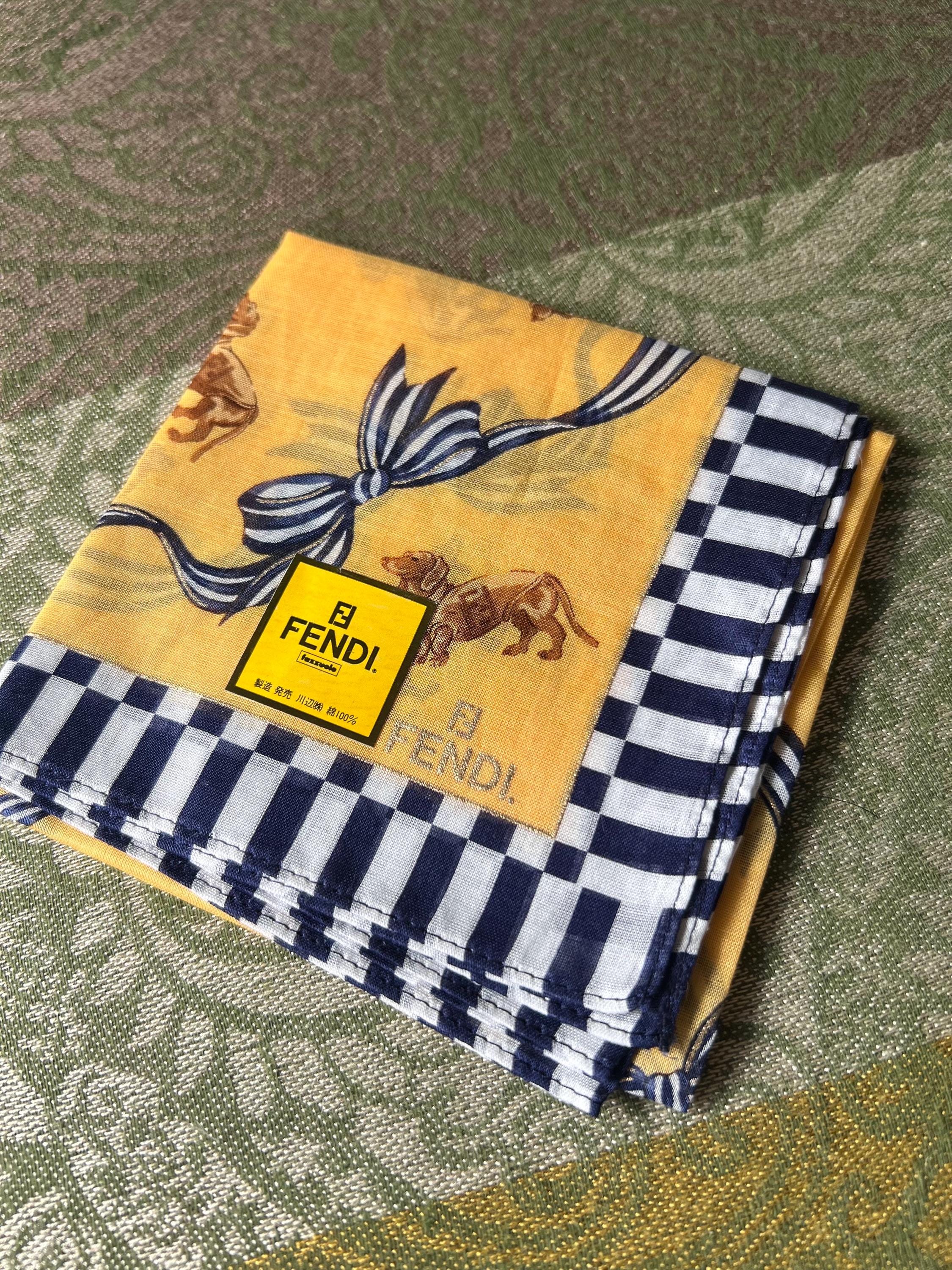 Fendi Vintage Brand New Deadstock Scarf 45*45cm Handkerchief