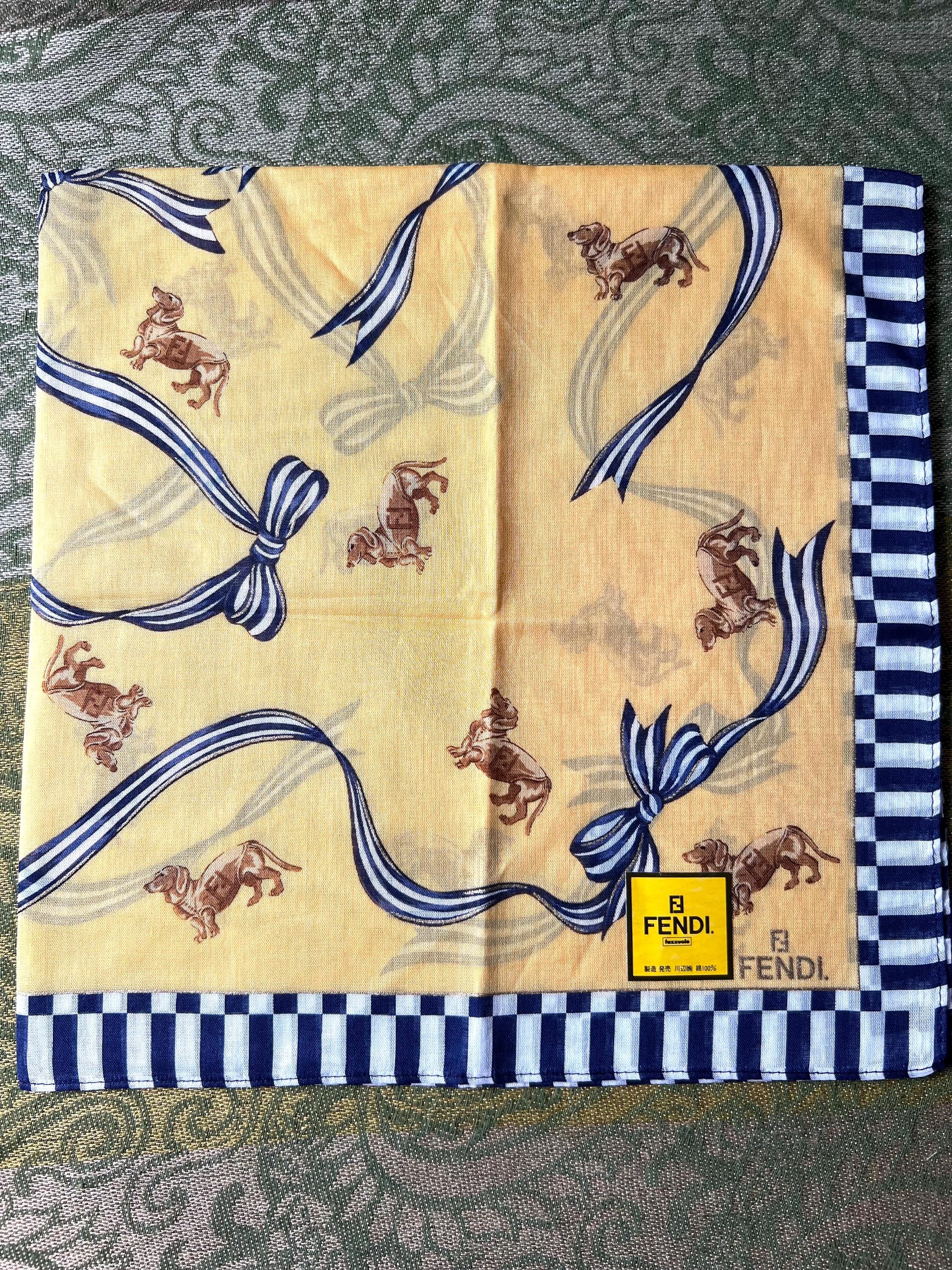 Fendi Vintage Brand New Deadstock Scarf 45*45cm Handkerchief