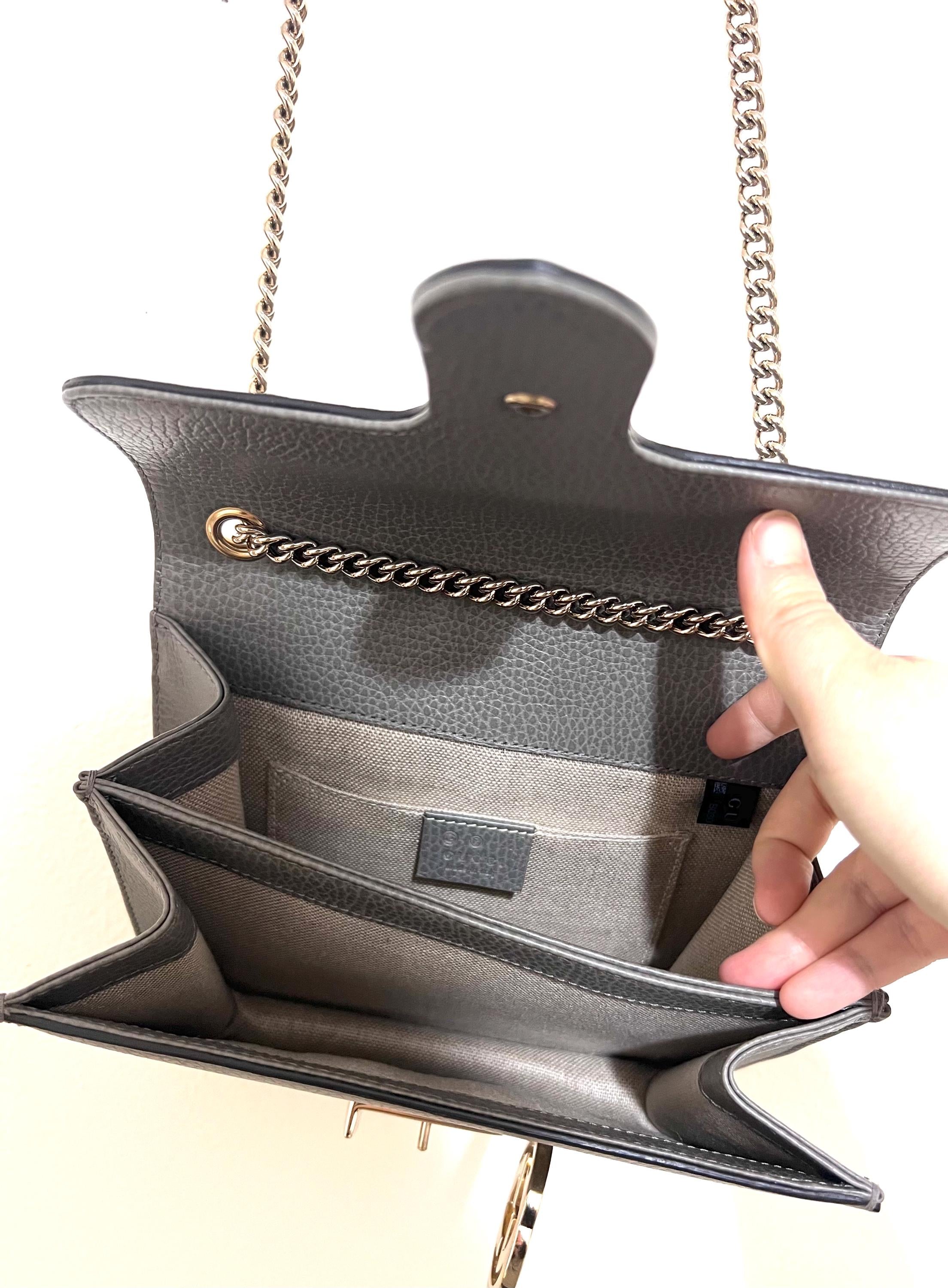 Authentic Gucci GG Leather Shoulder Bag ｜Crossbody Bag | 20×8×15cm