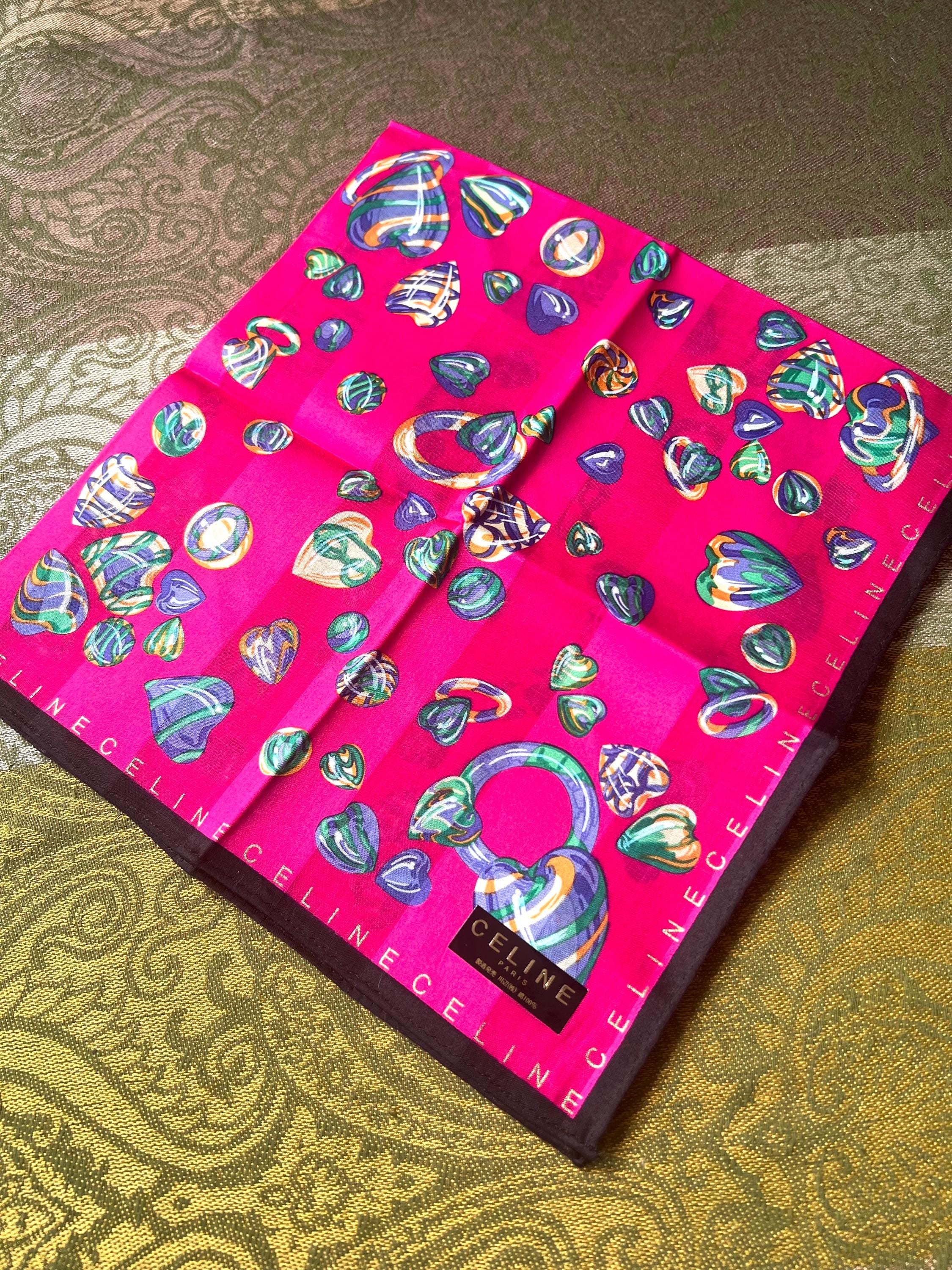 Celine Vintage Brand New Deadstock Scarf 48*49cm Handkerchief