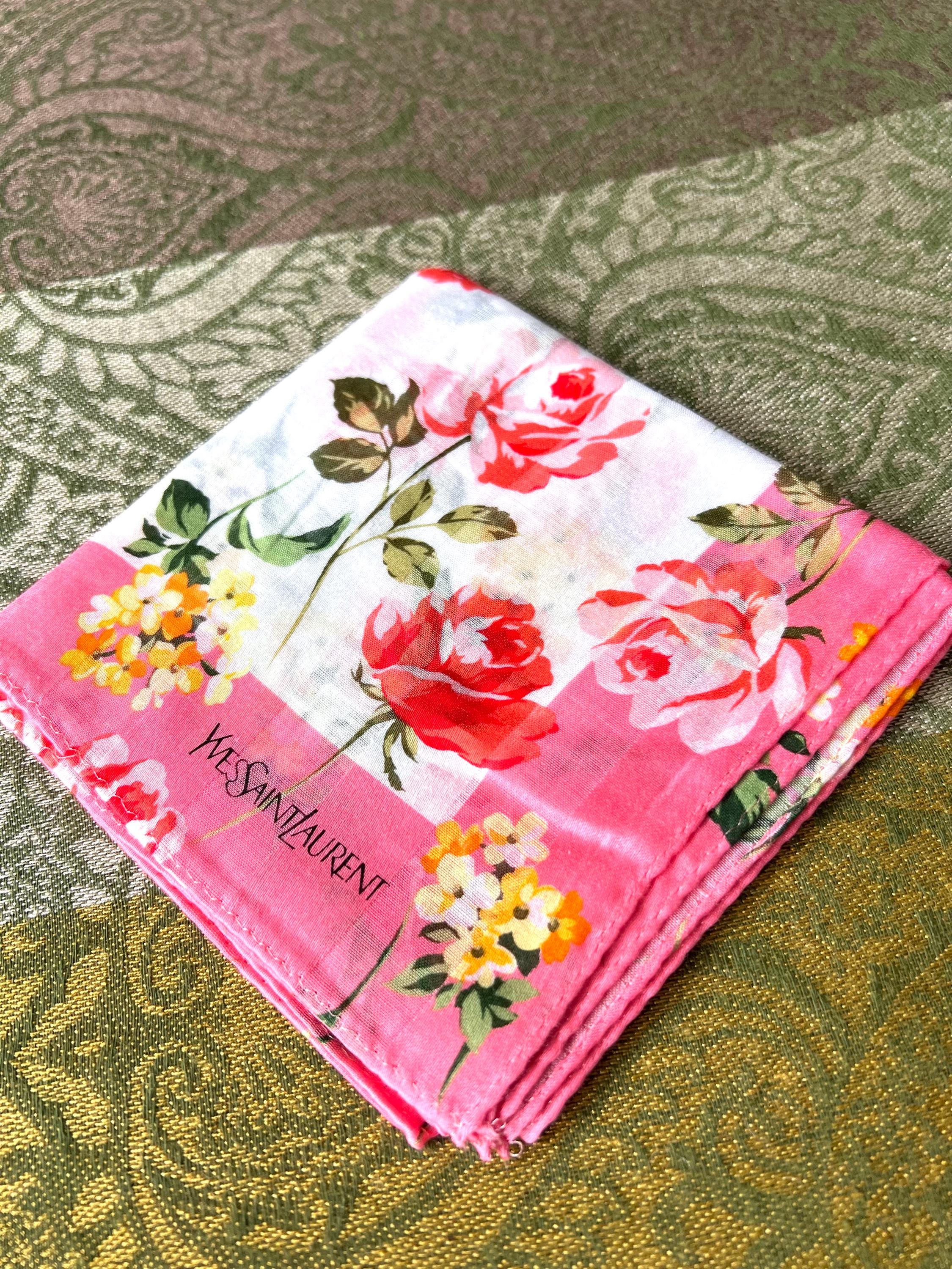 Vintage Yves Saint Laurent Scarf | 50*50cm |100% Cotton Neckerchief