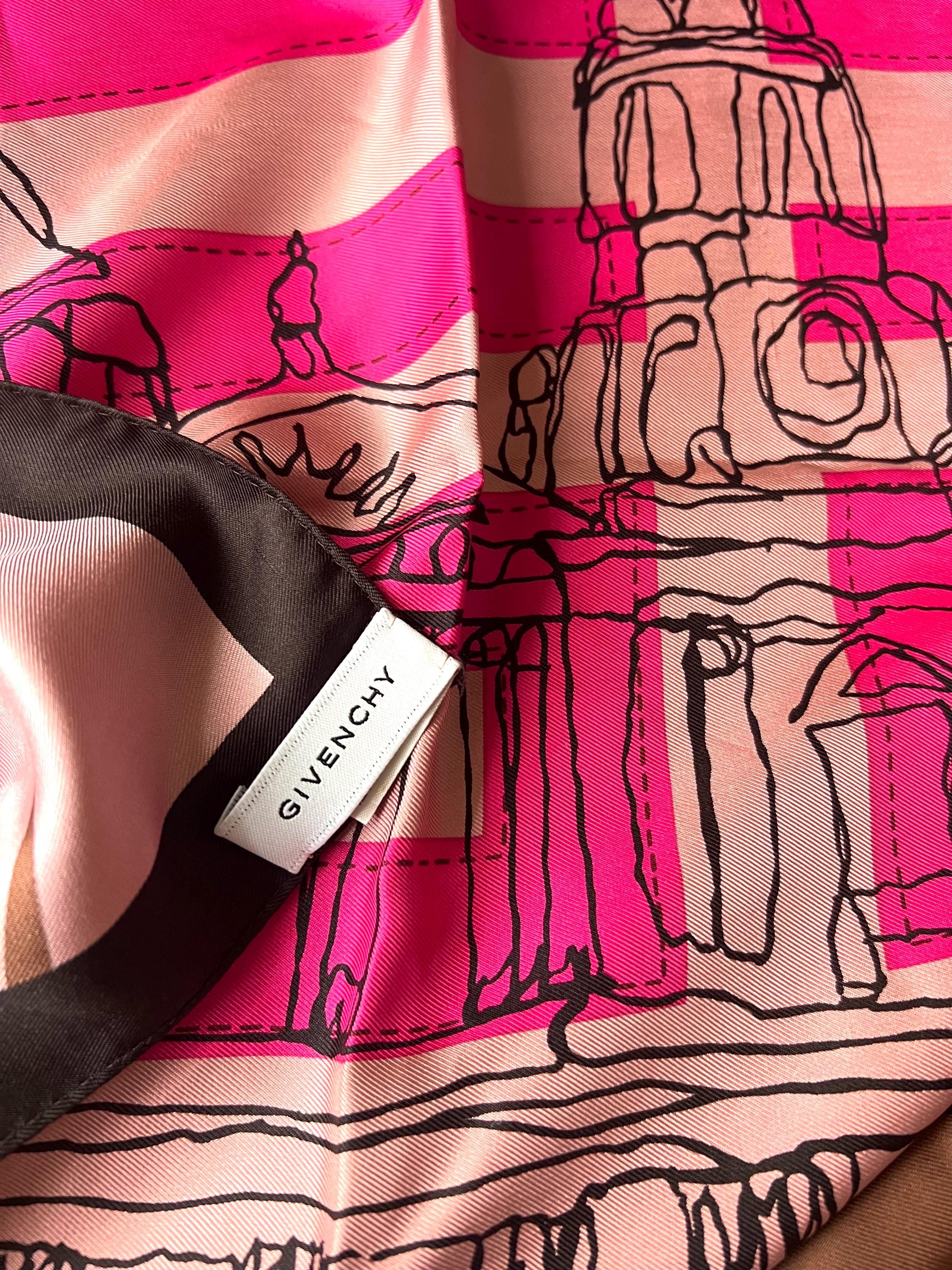 Givenchy Vintage Square Scarf – 100% Silk, 59*59cm