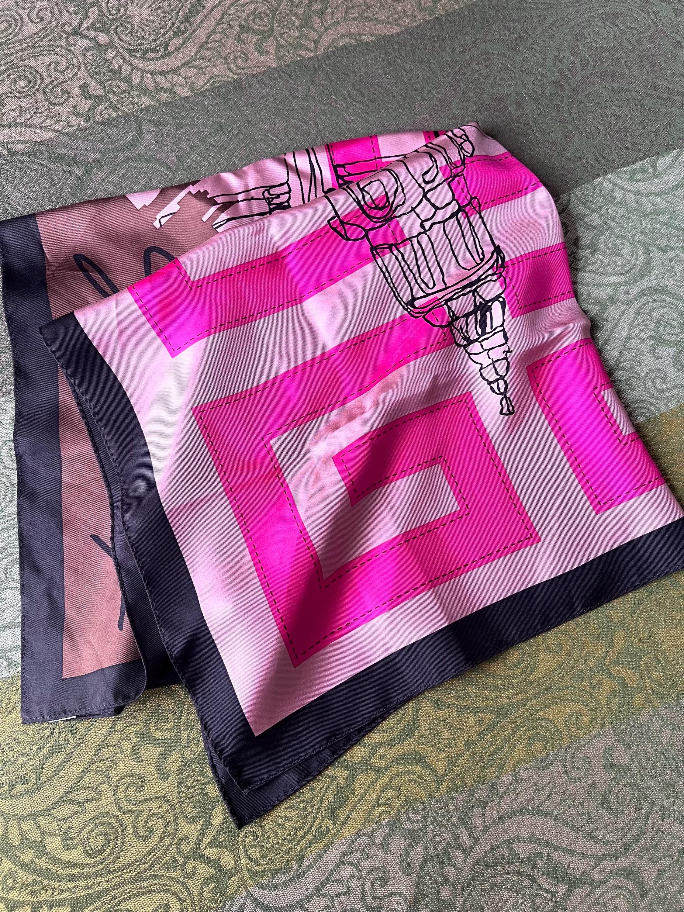 Givenchy Vintage Square Scarf – 100% Silk, 59*59cm