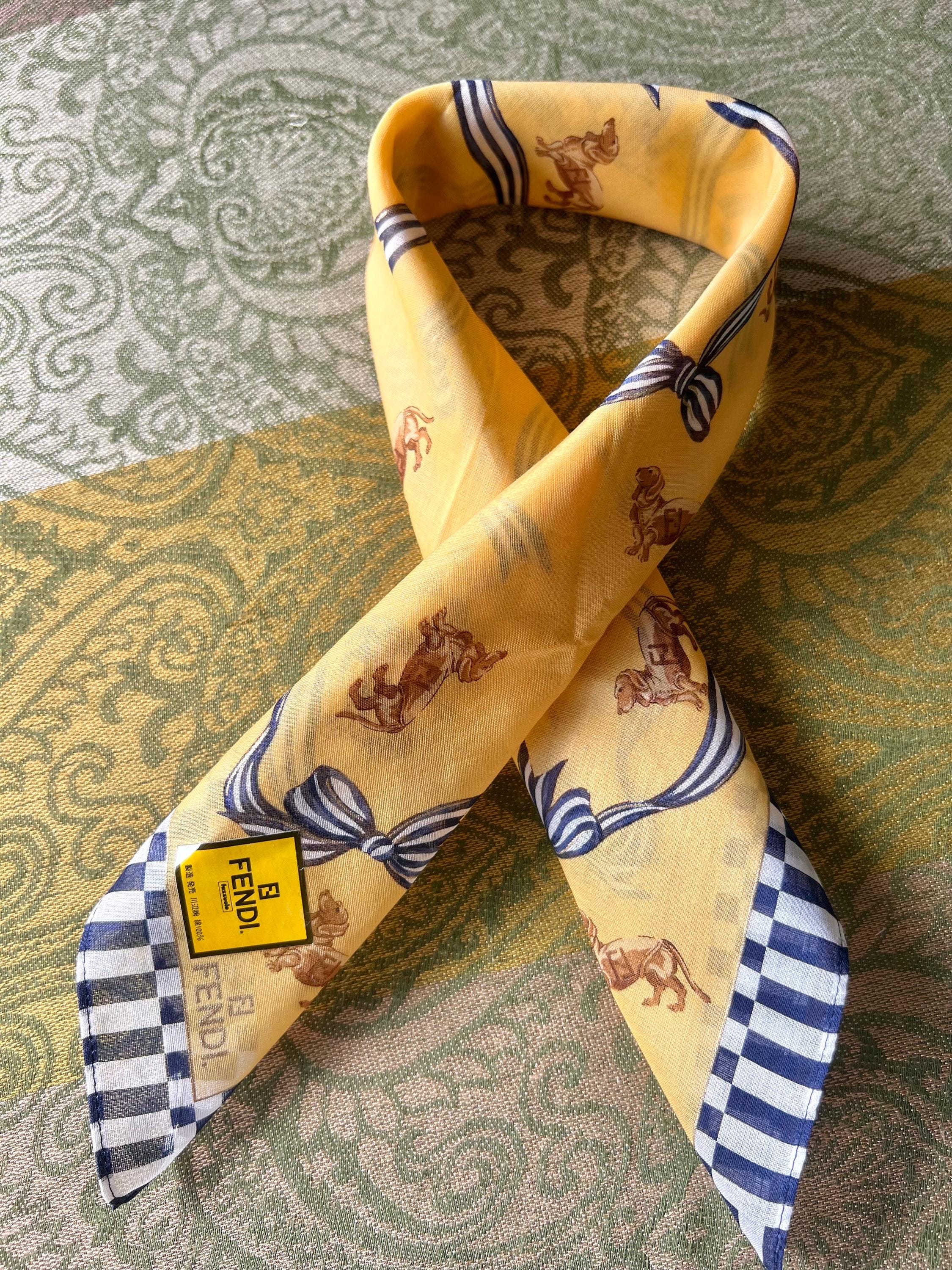 Fendi Vintage Brand New Deadstock Scarf 45*45cm Handkerchief