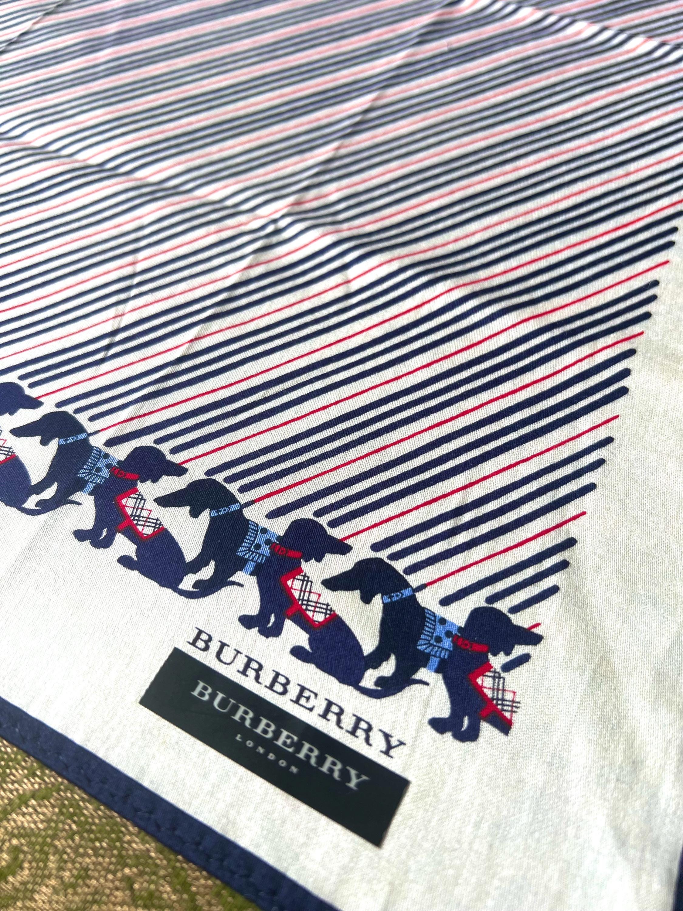Burberry Scarf: Vintage Cotton Check Handkerchief