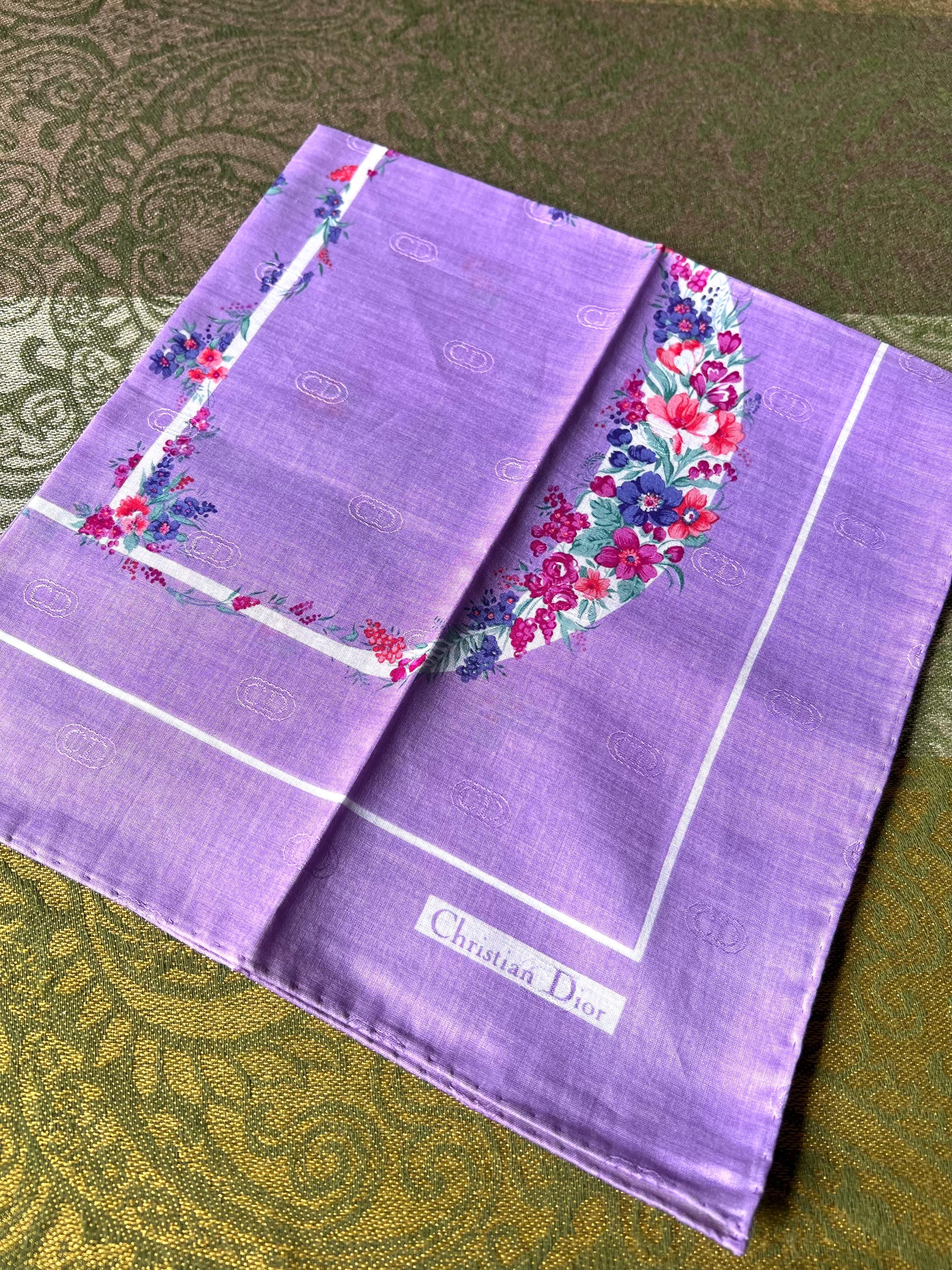 Christian Dior Vintage Brand New Deadstock Scarf 49*49cm Handkerchief