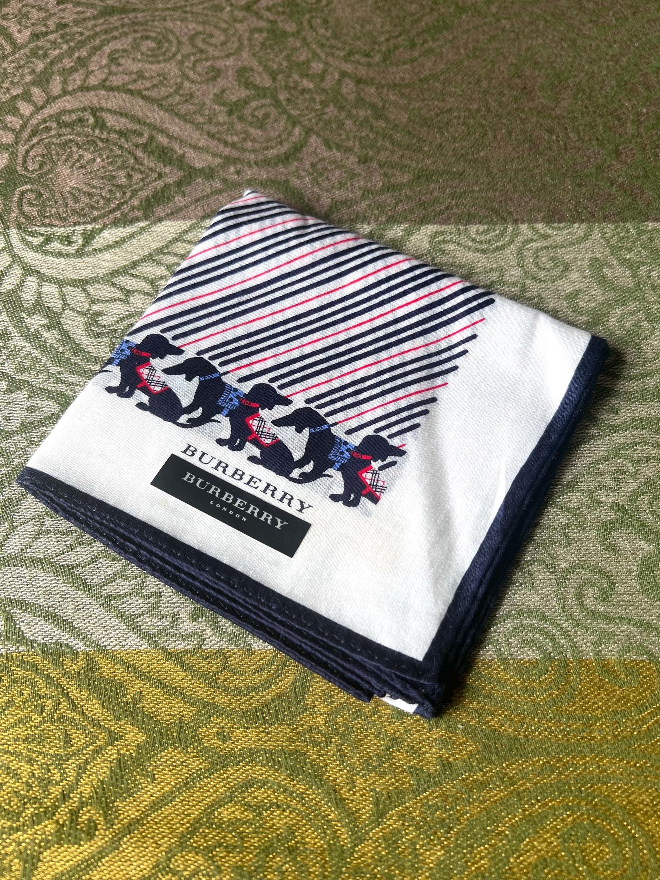 Burberry Scarf: Vintage Cotton Check Handkerchief