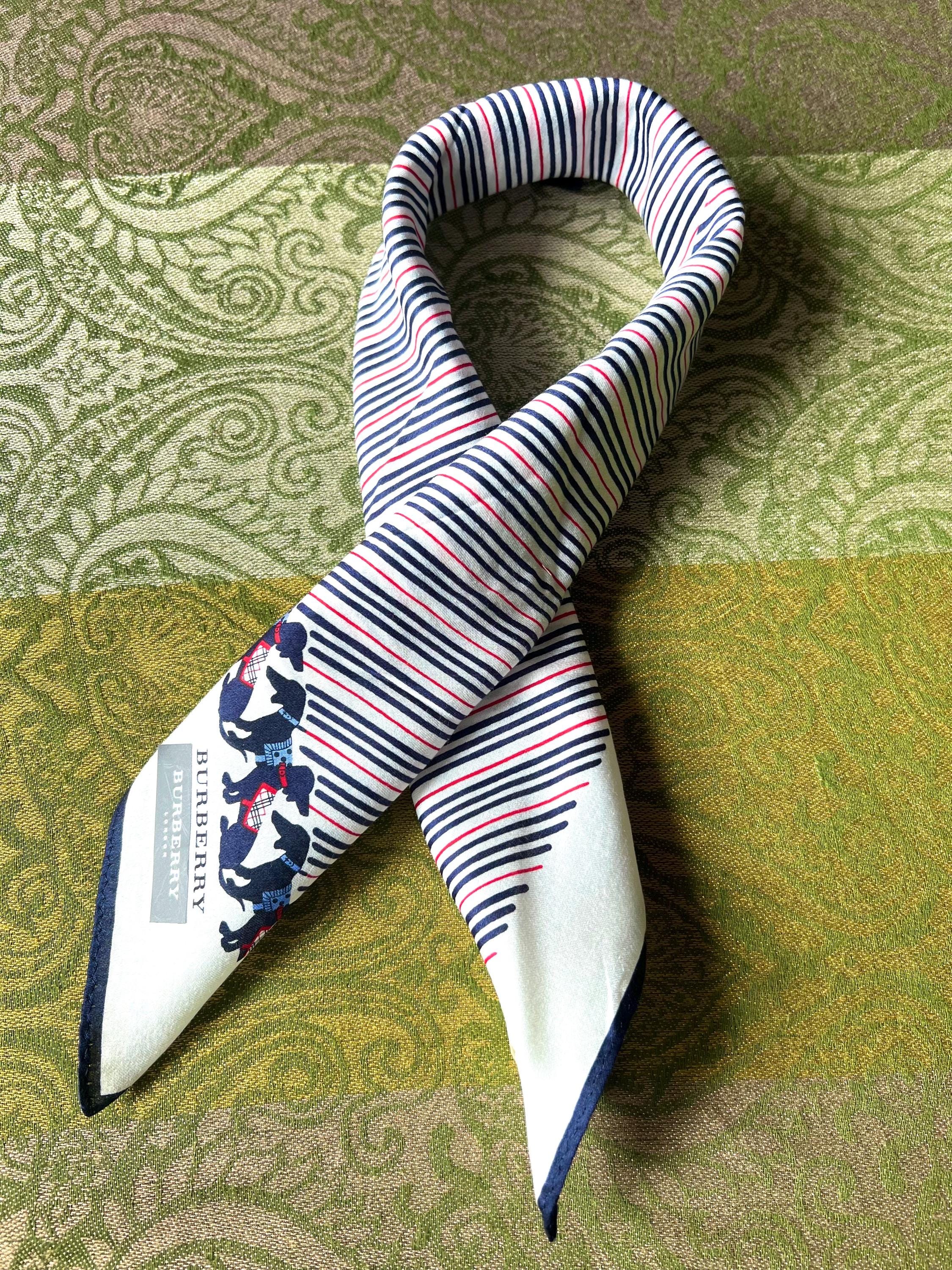 Burberry Scarf: Vintage Cotton Check Handkerchief