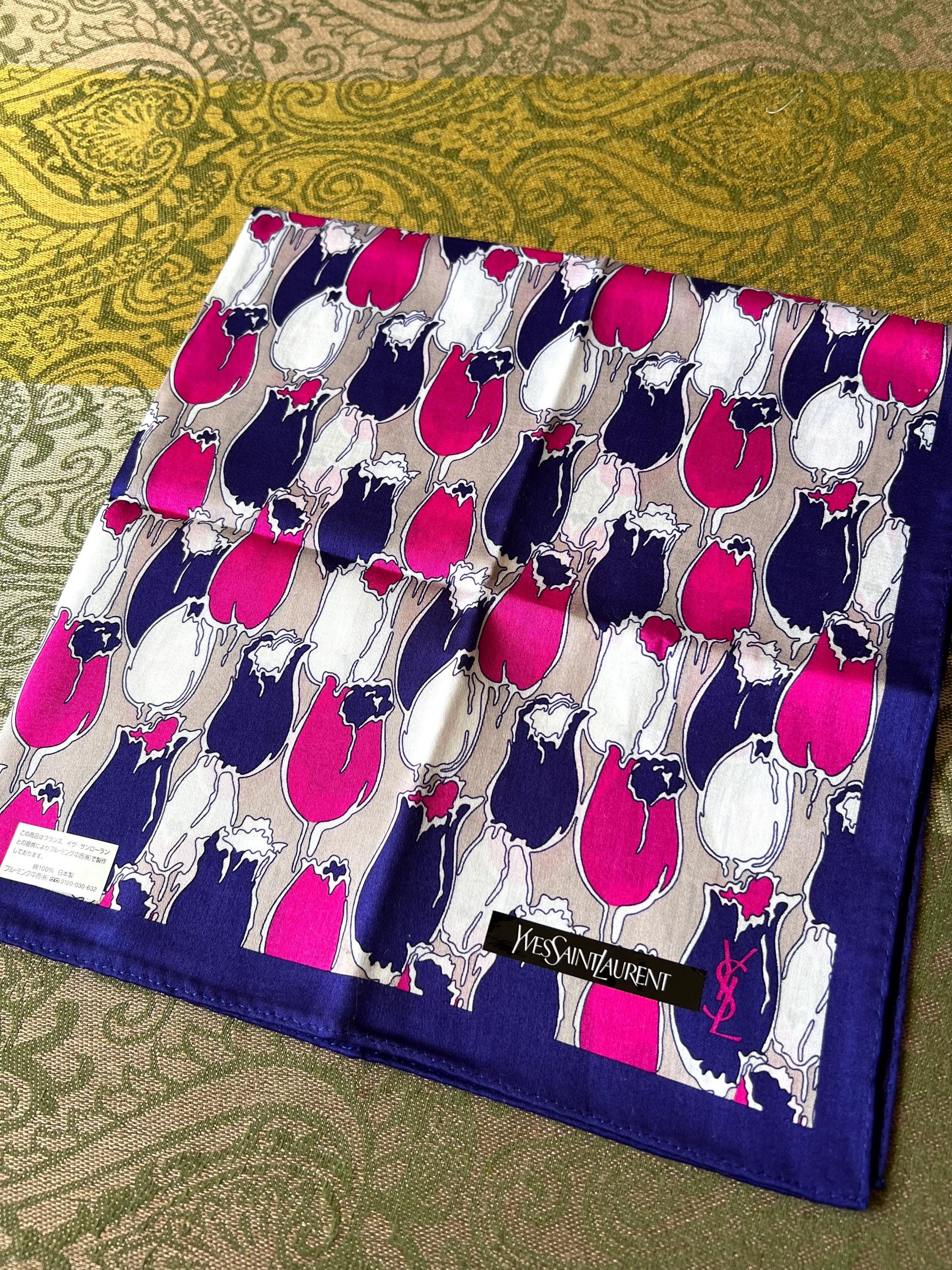 Vintage Yves Saint Laurent Scarf | 50*51cm |100% Cotton Neckerchief