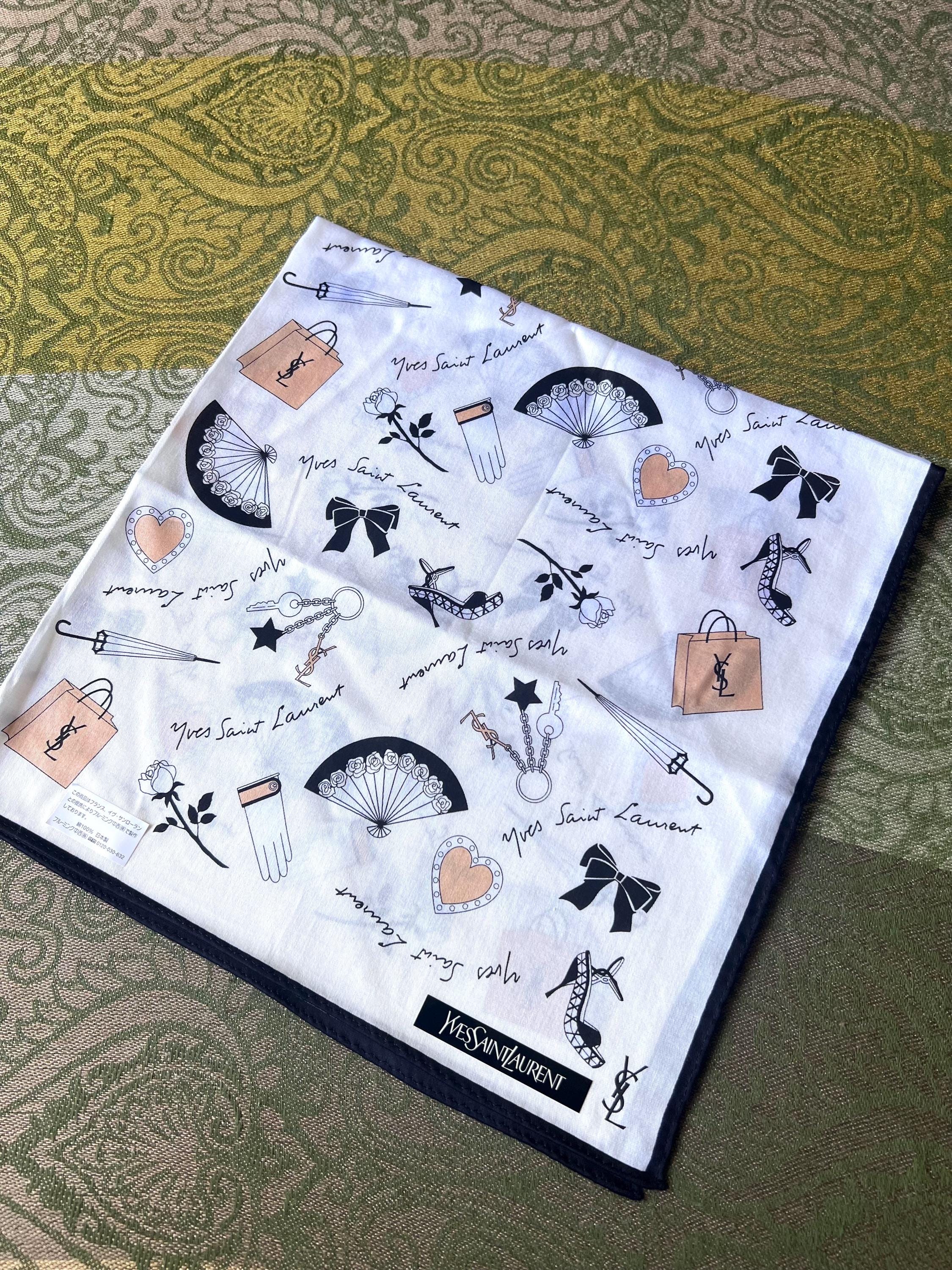 Vintage Yves Saint Laurent Scarf | 50*52cm |100% Cotton Neckerchief