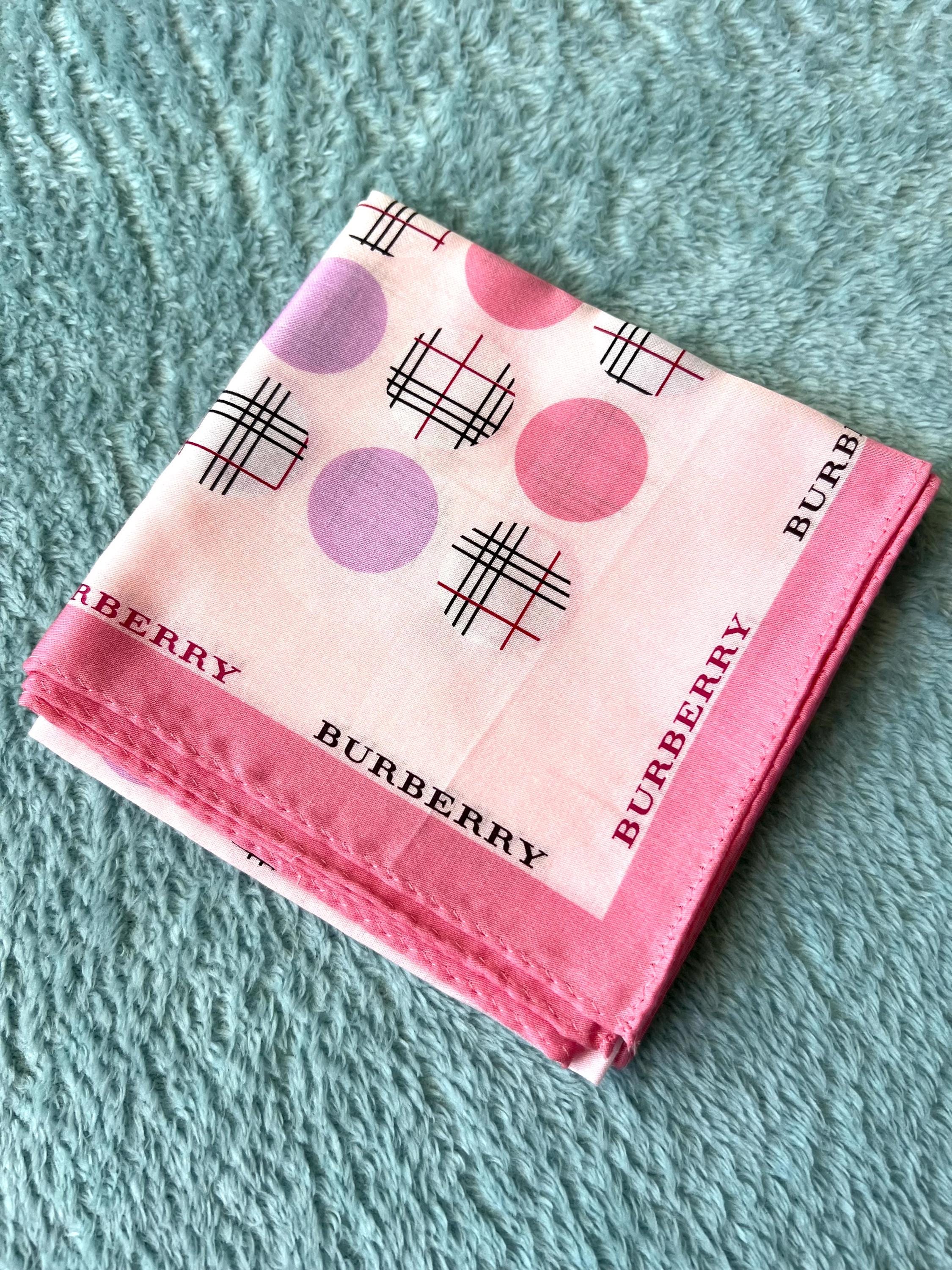 Burberry Scarf: Vintage Cotton Check Handkerchief