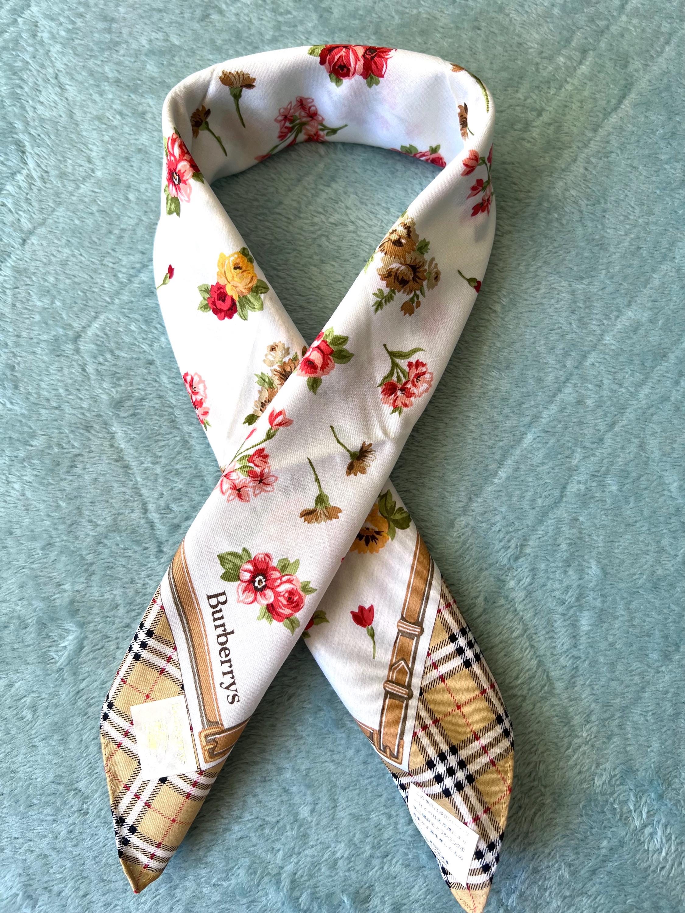 Brand New Burberrys Scarf – “S” Label, 100% Cotton, 50x 49cm