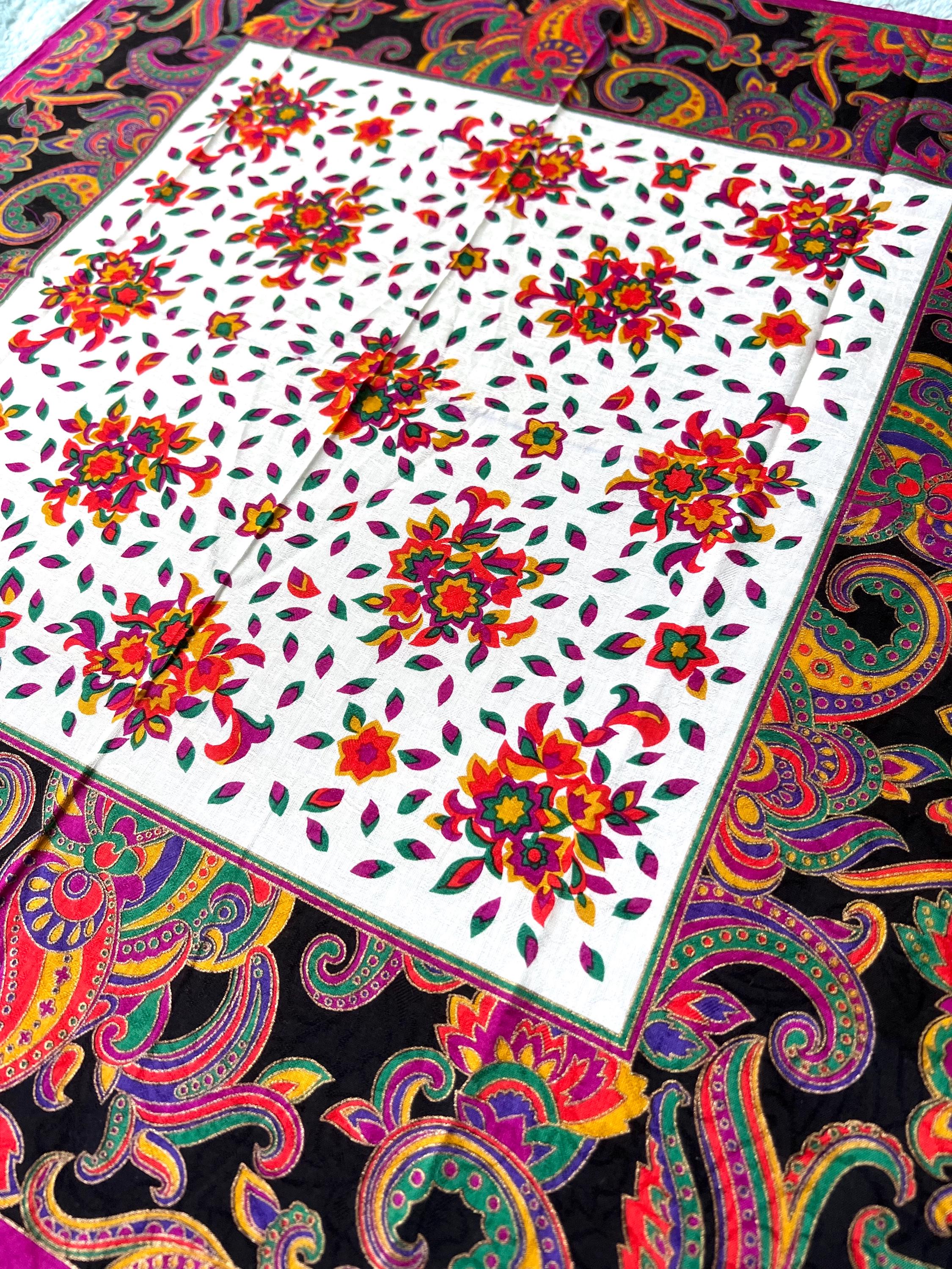 Brand New Vintage Yves Saint Laurent Scarf | 53*51cm |100% Cotton Neckerchief