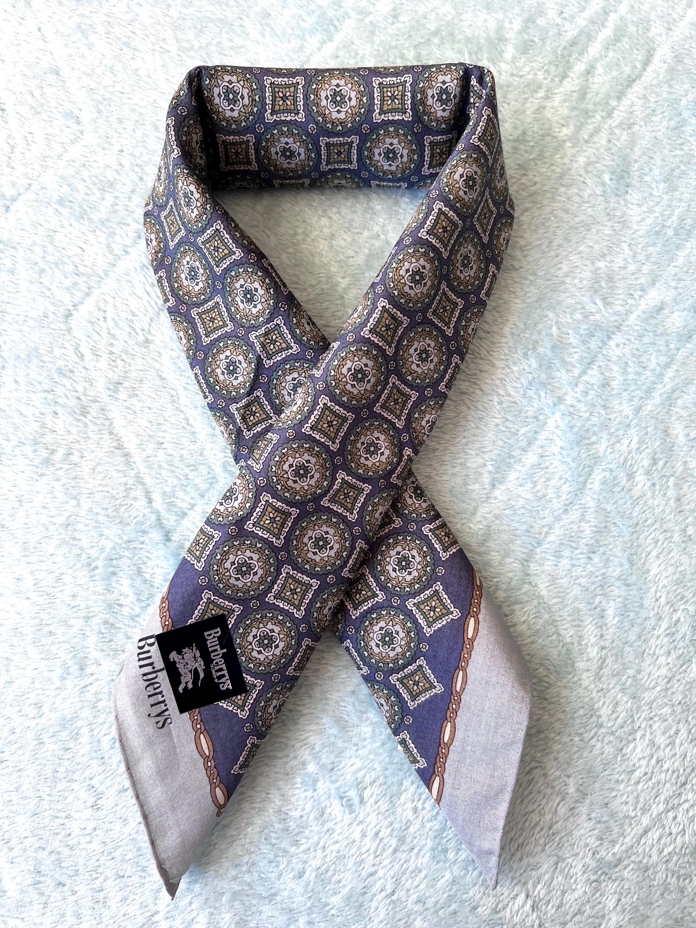 Brand New Burberrys Scarf – “S” Label, 100% Cotton, 49x 49cm