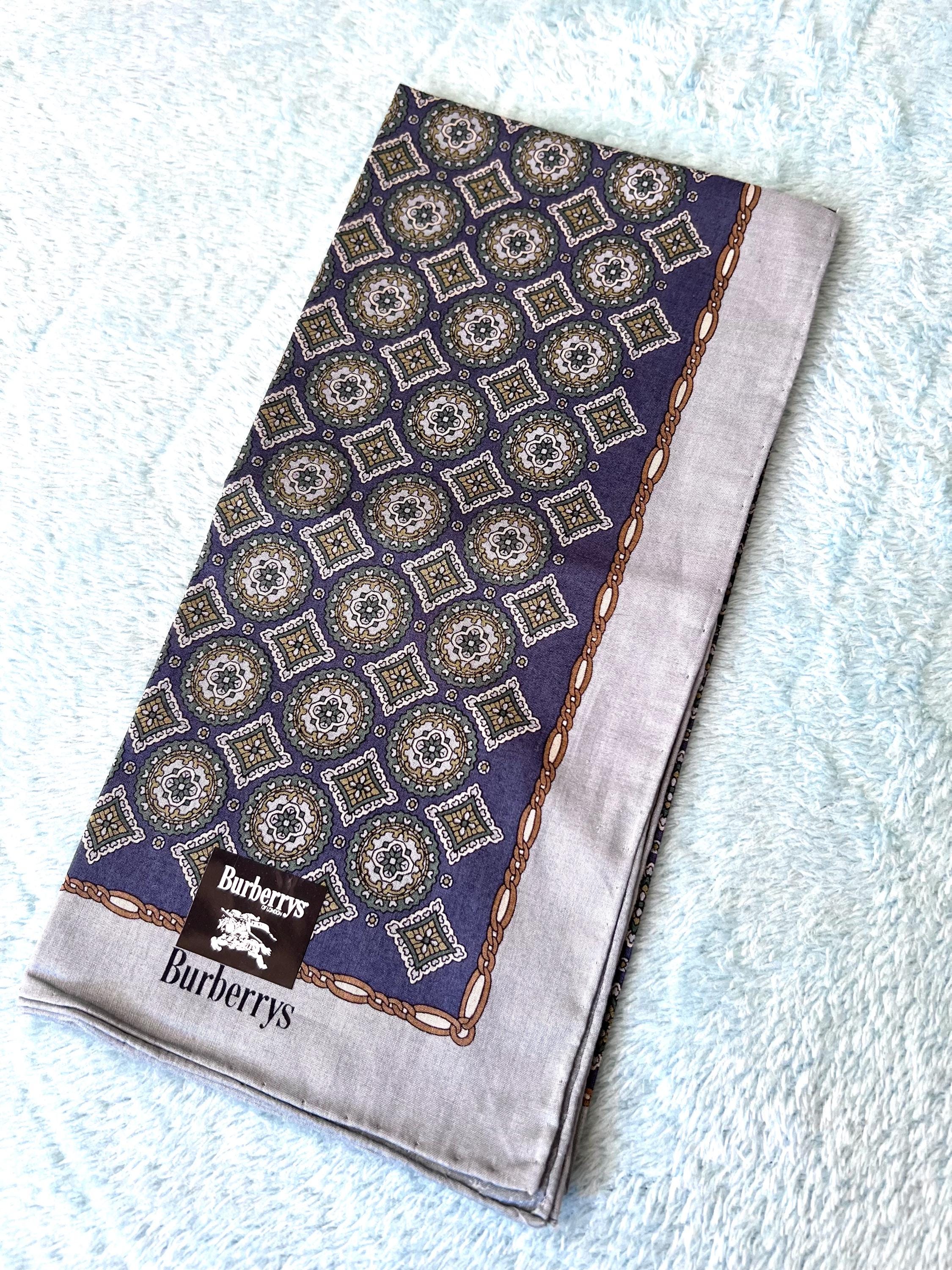 Brand New Burberrys Scarf – “S” Label, 100% Cotton, 49x 49cm