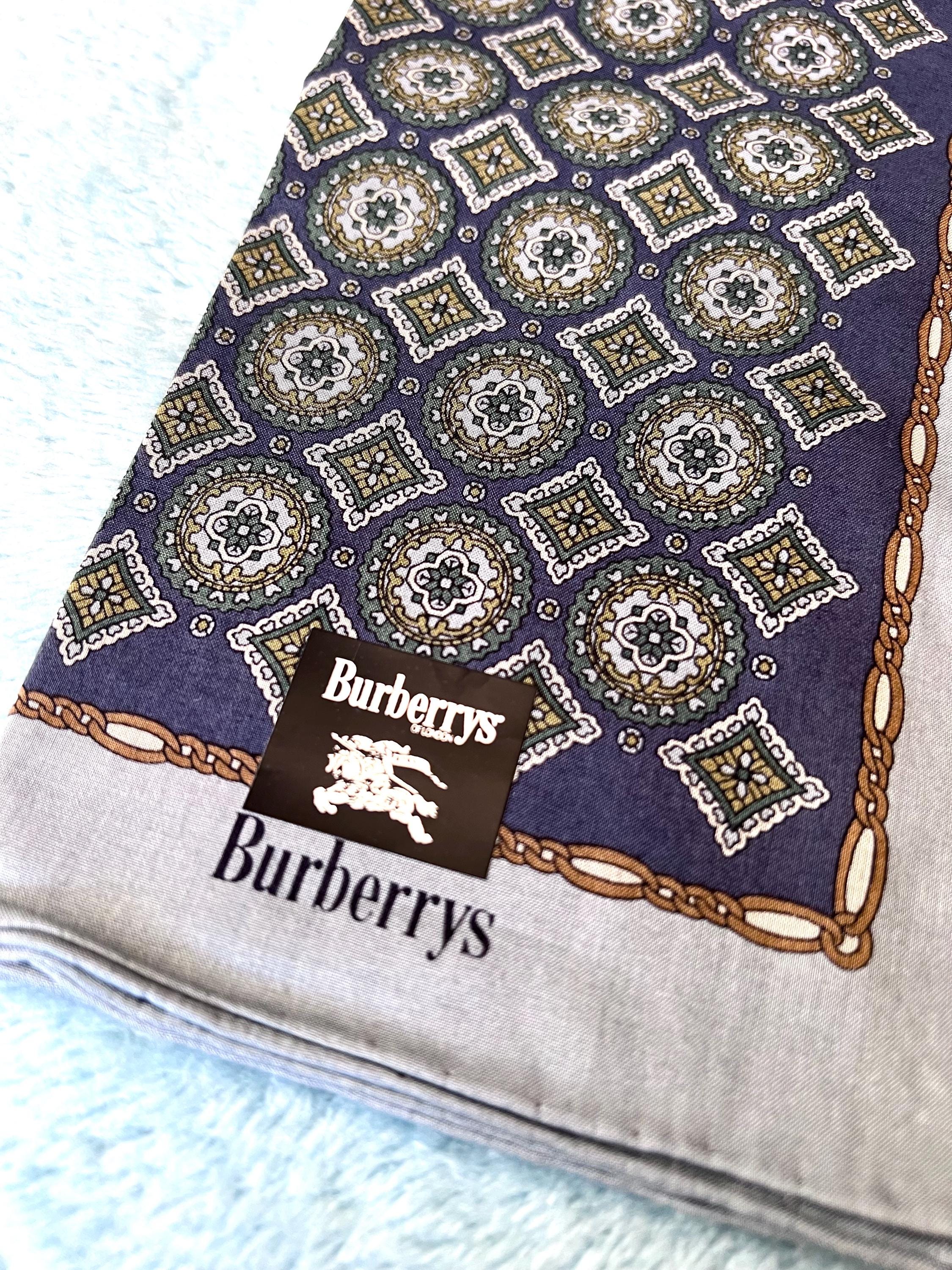 Brand New Burberrys Scarf – “S” Label, 100% Cotton, 49x 49cm