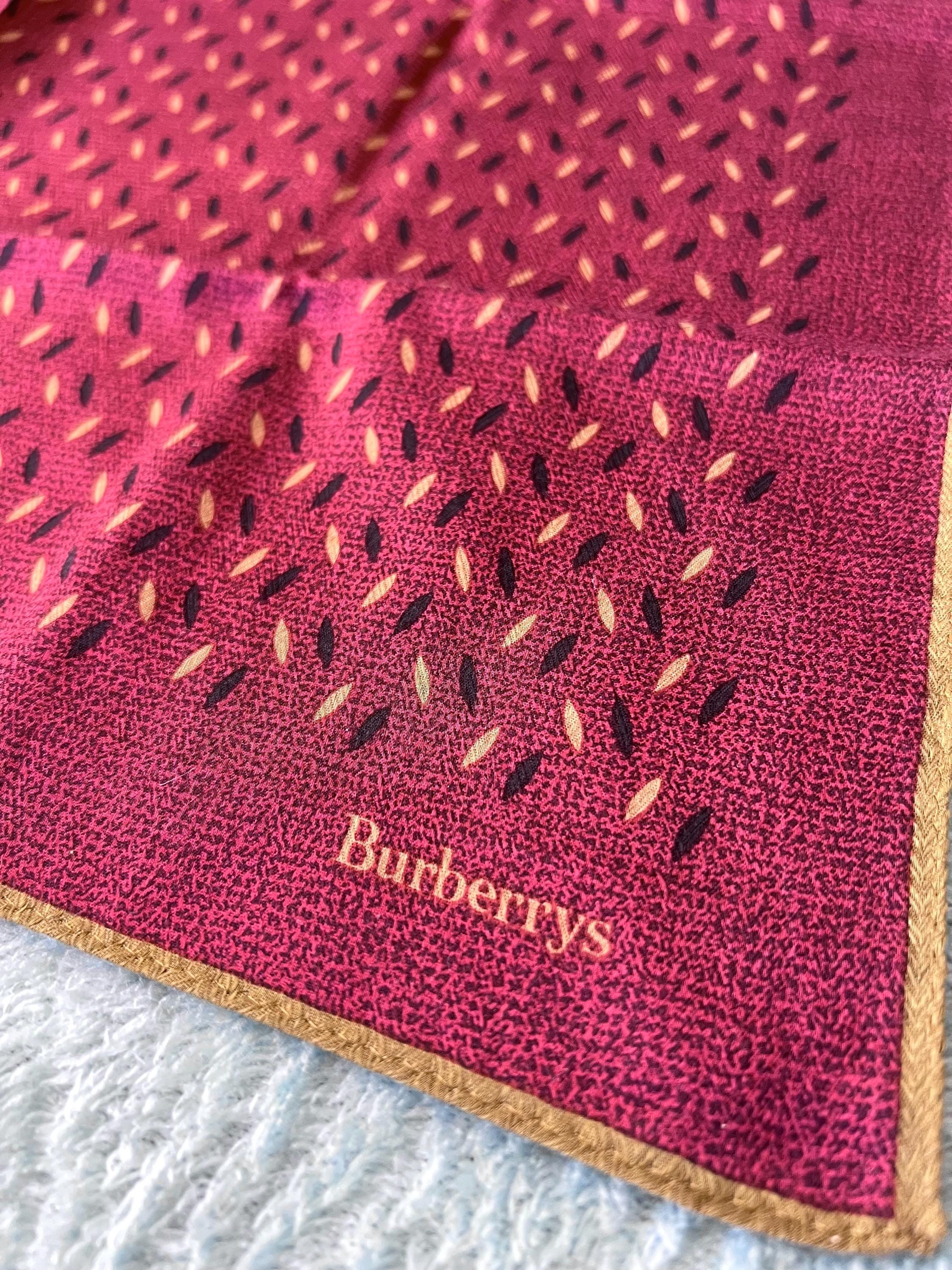 Brand New Burberrys Scarf – “S” Label, 100% Cotton, 49x 51cm