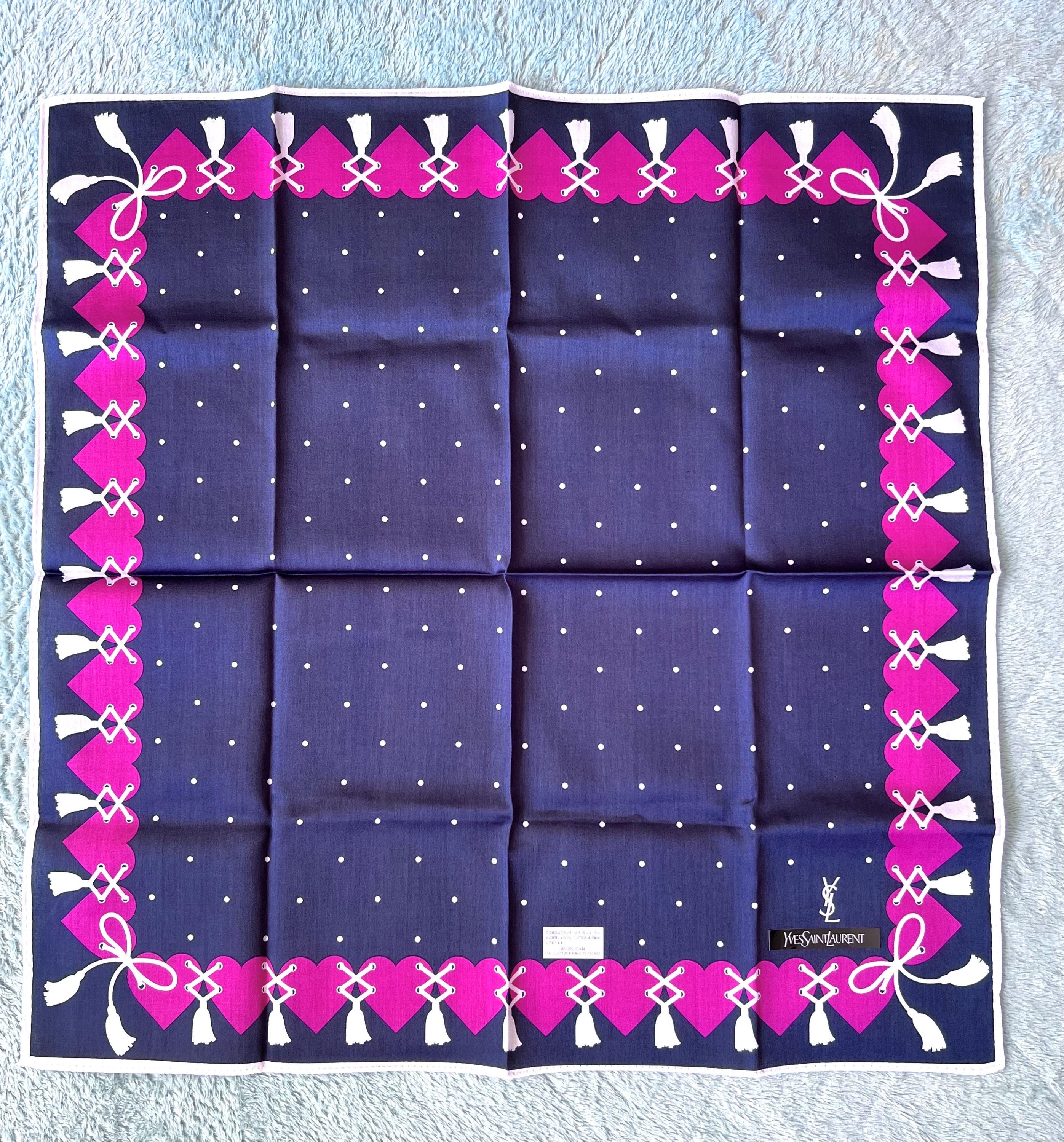 Brand New Yves Saint Laurent Scarf | 50*50cm |100% Cotton Neckerchief