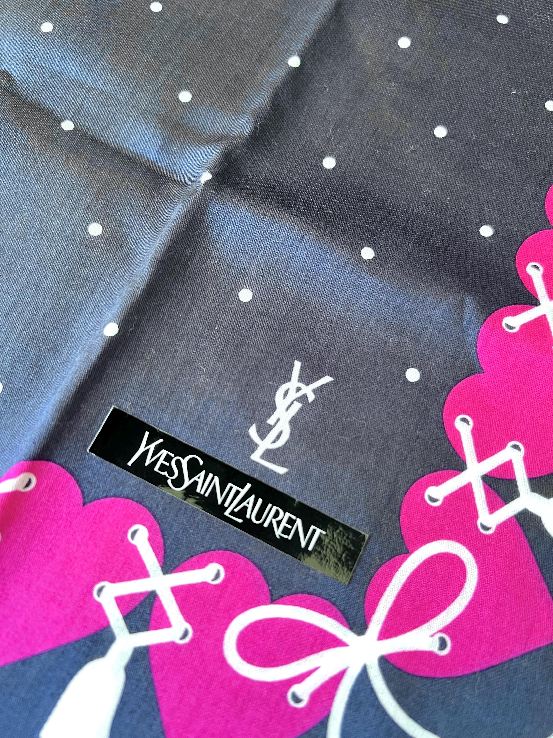 Brand New Yves Saint Laurent Scarf | 50*50cm |100% Cotton Neckerchief