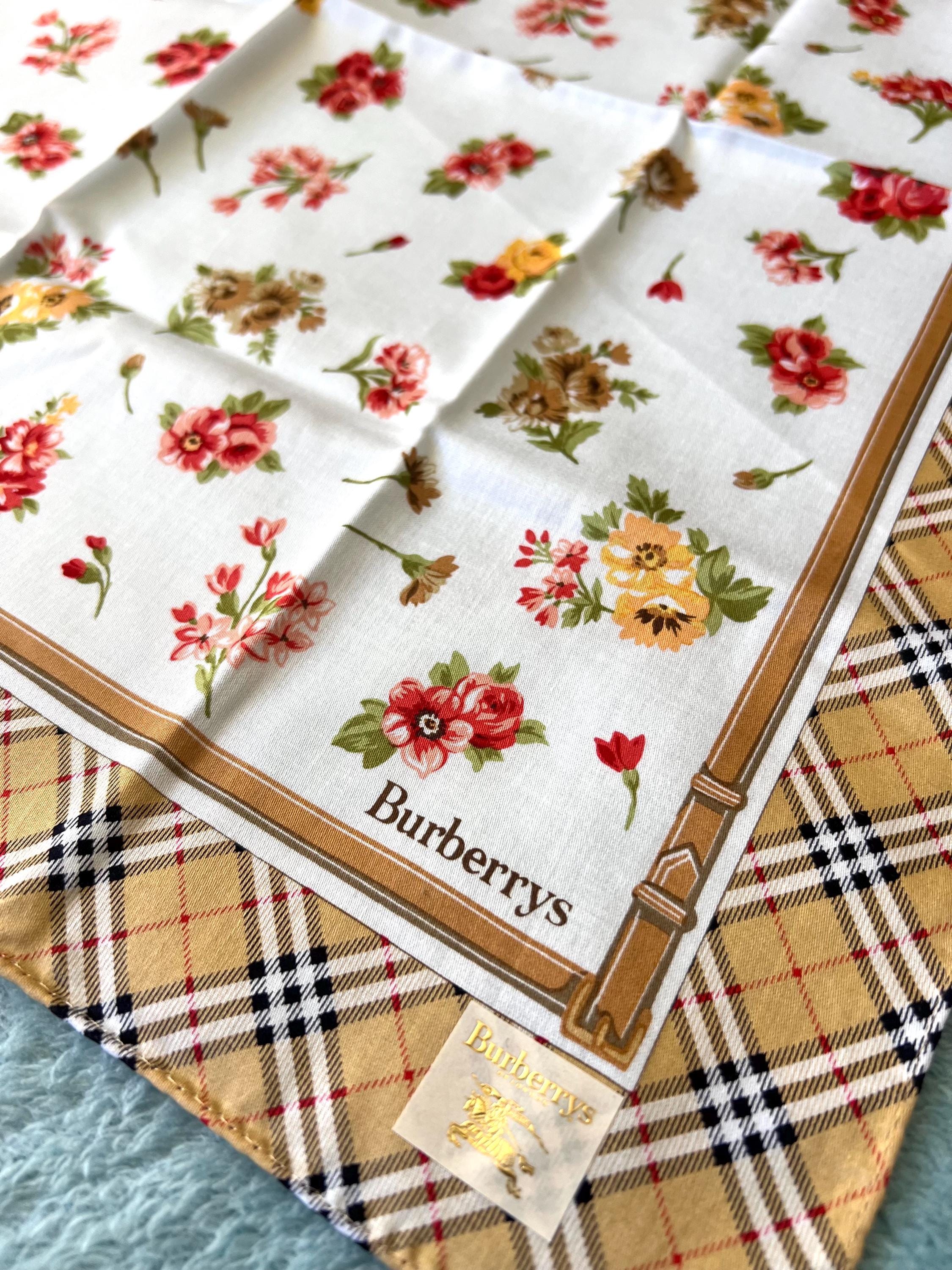 Brand New Burberrys Scarf – “S” Label, 100% Cotton, 50x 49cm