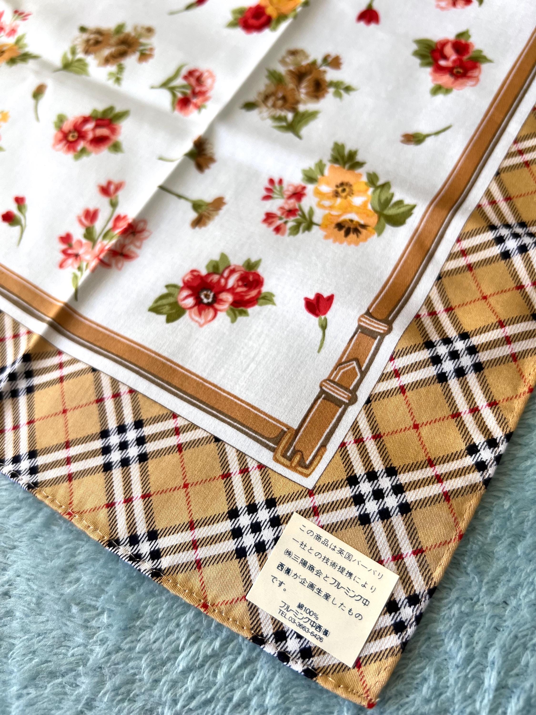 Brand New Burberrys Scarf – “S” Label, 100% Cotton, 50x 49cm