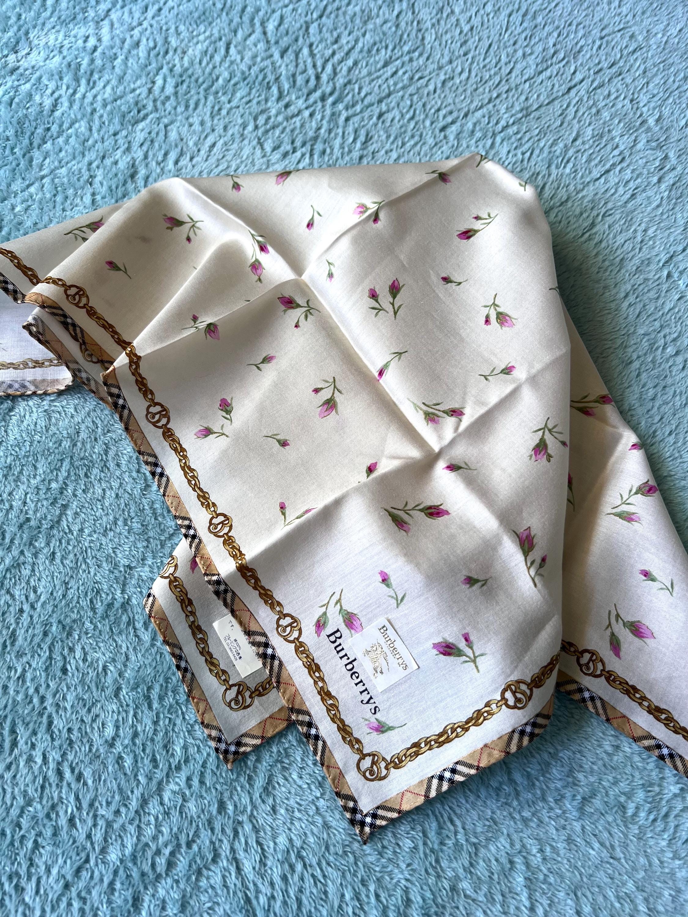 Brand New Burberrys Scarf – “S” Label, 100% Cotton, 52x 49cm