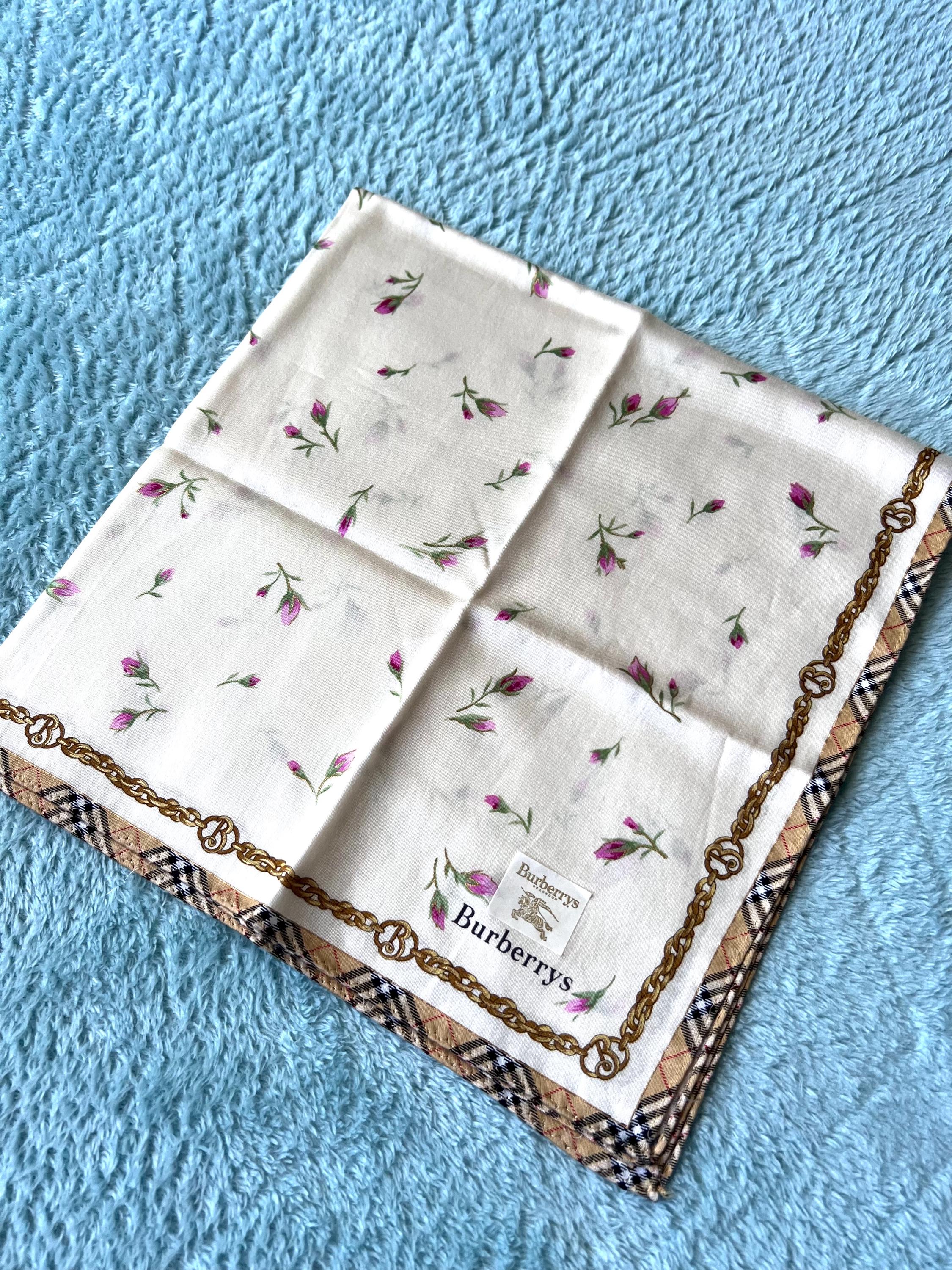 Brand New Burberrys Scarf – “S” Label, 100% Cotton, 52x 49cm