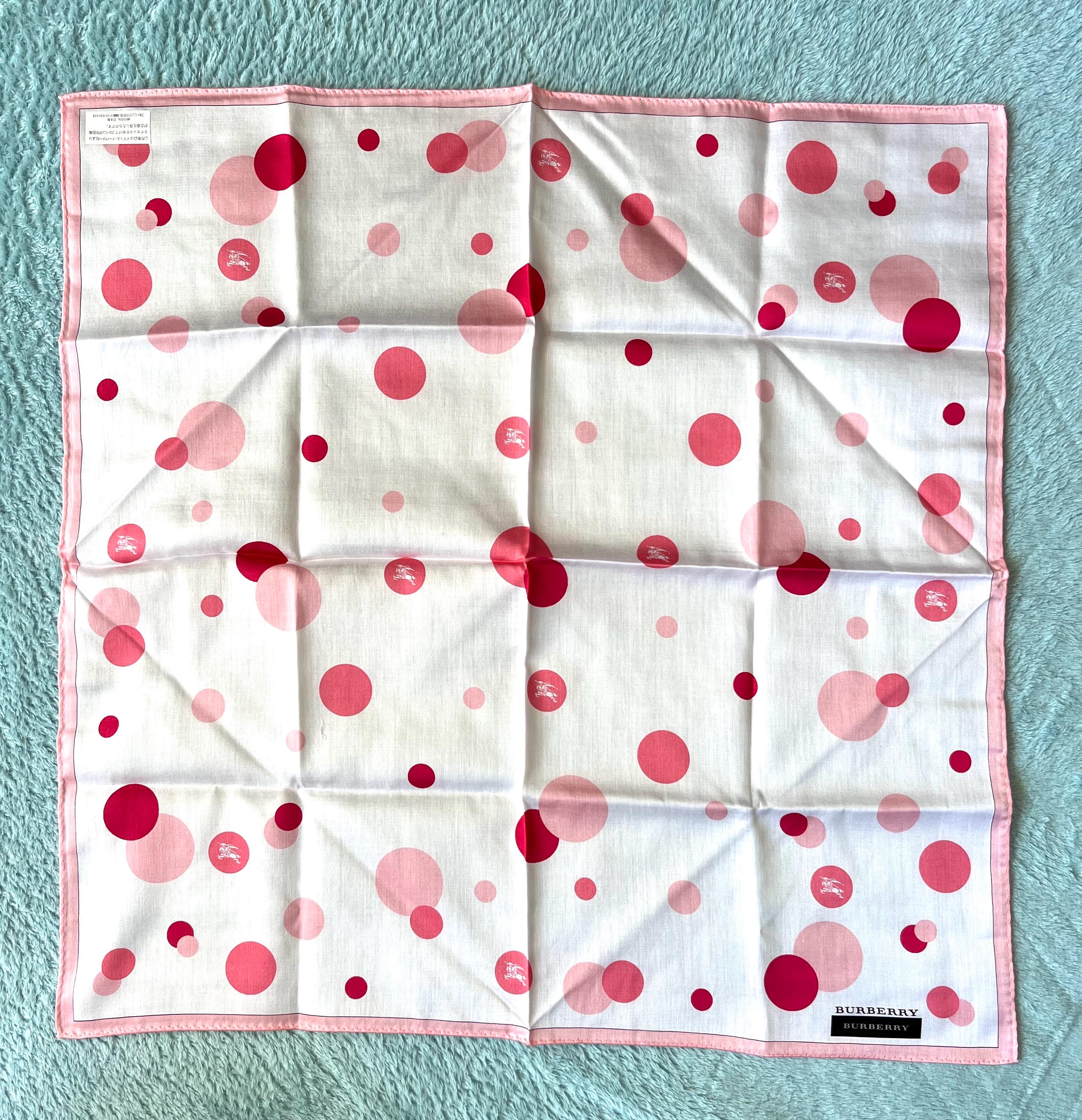 Brand New Burberry Scarf – 100% Cotton, 50x 51cm