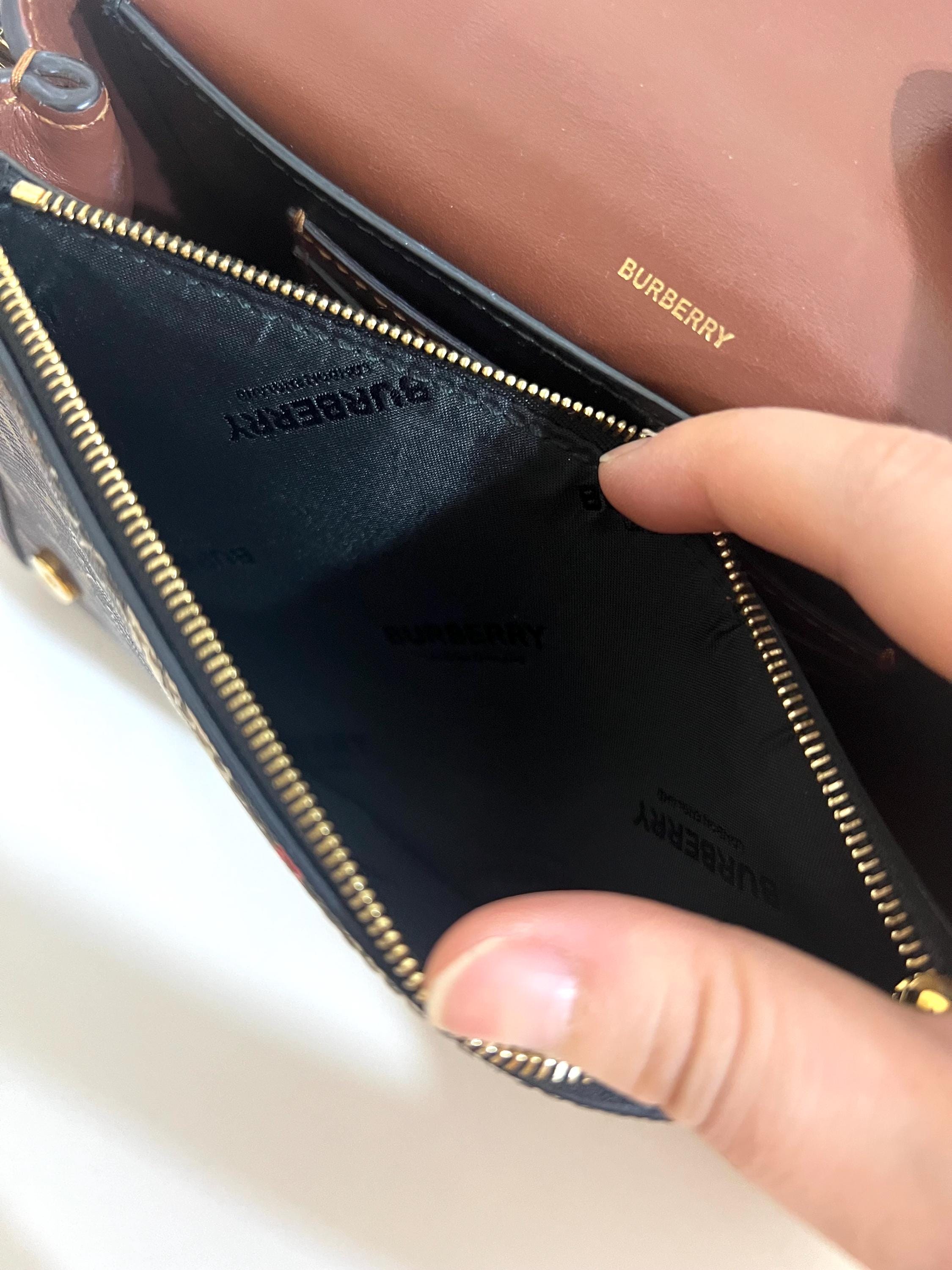 Authentic Burberry TB Monogram Shoulder Bag - Brown Icon Stripe Crossbody
