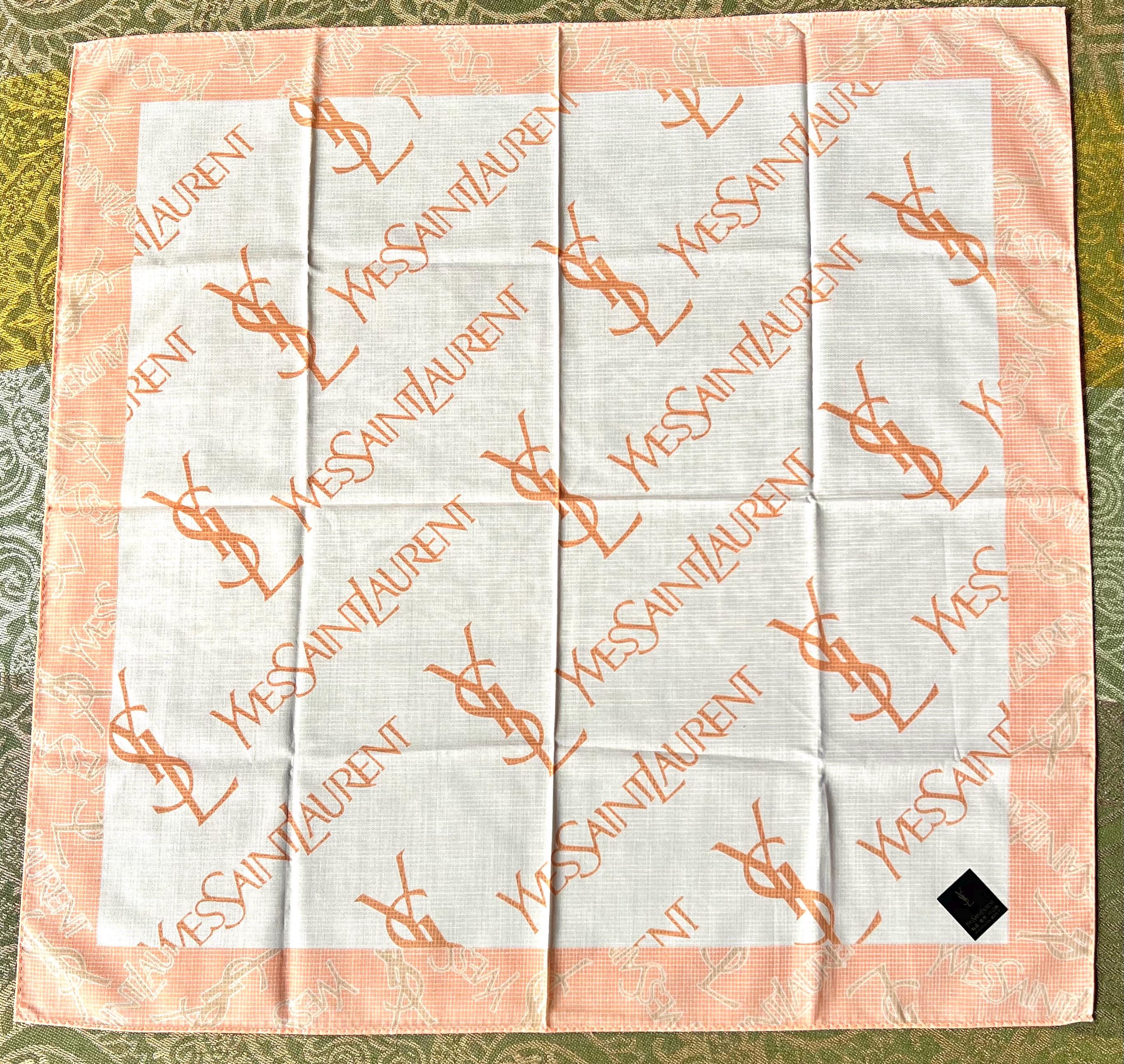 Brand New Yves Saint Laurent Scarf | 47*49cm |100% Cotton Neckerchief