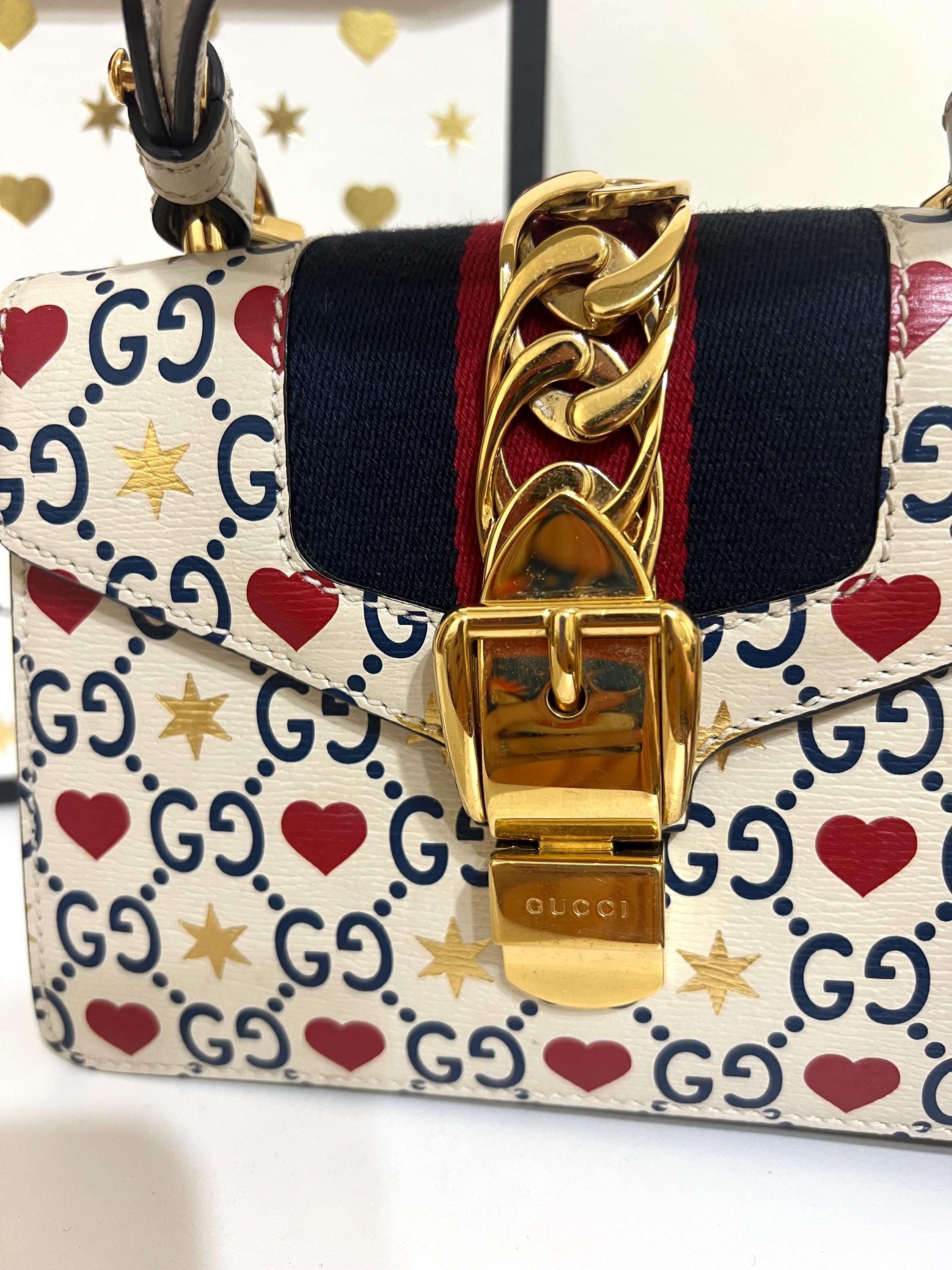 Authentic Gucci Sylvie Small Top Handle Bag - Valentine's Edition - Includes Crossbody Strap